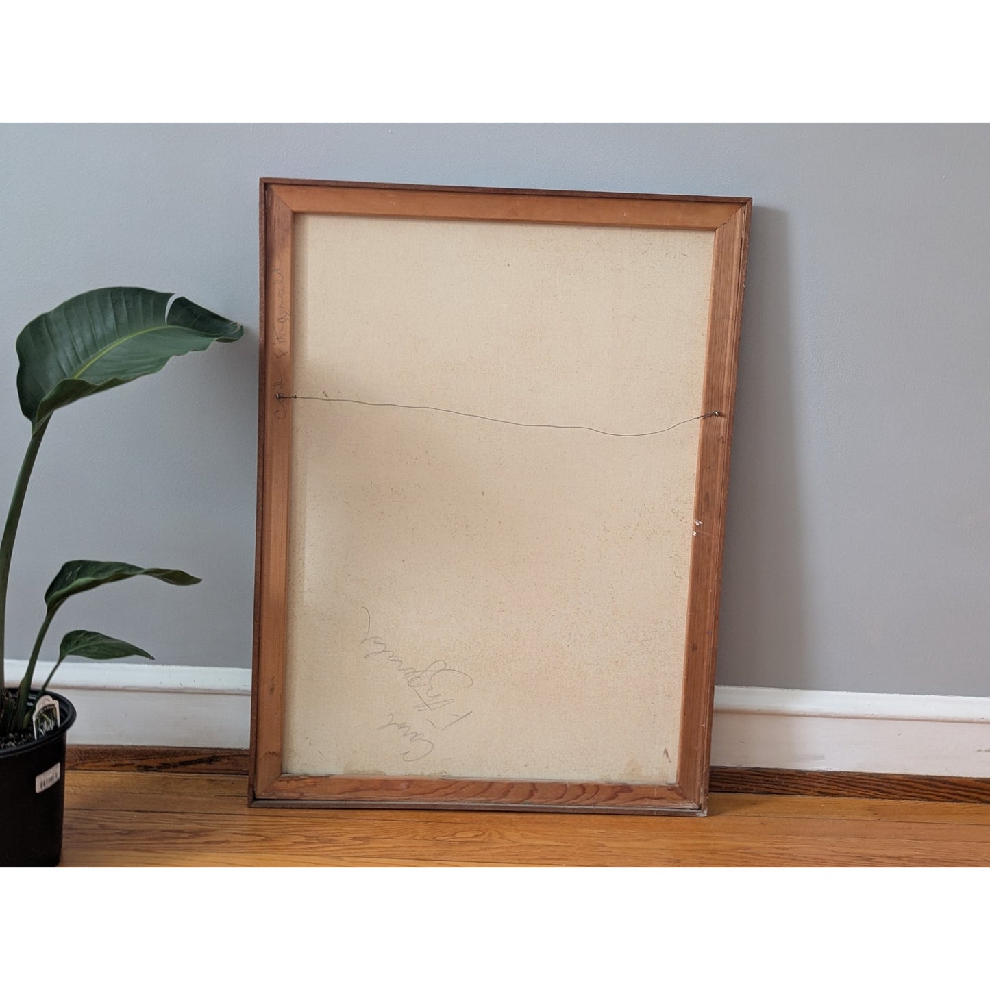 Vintage Abstract Woman Painting – Groovy Modern Art 40.75” x 30.75