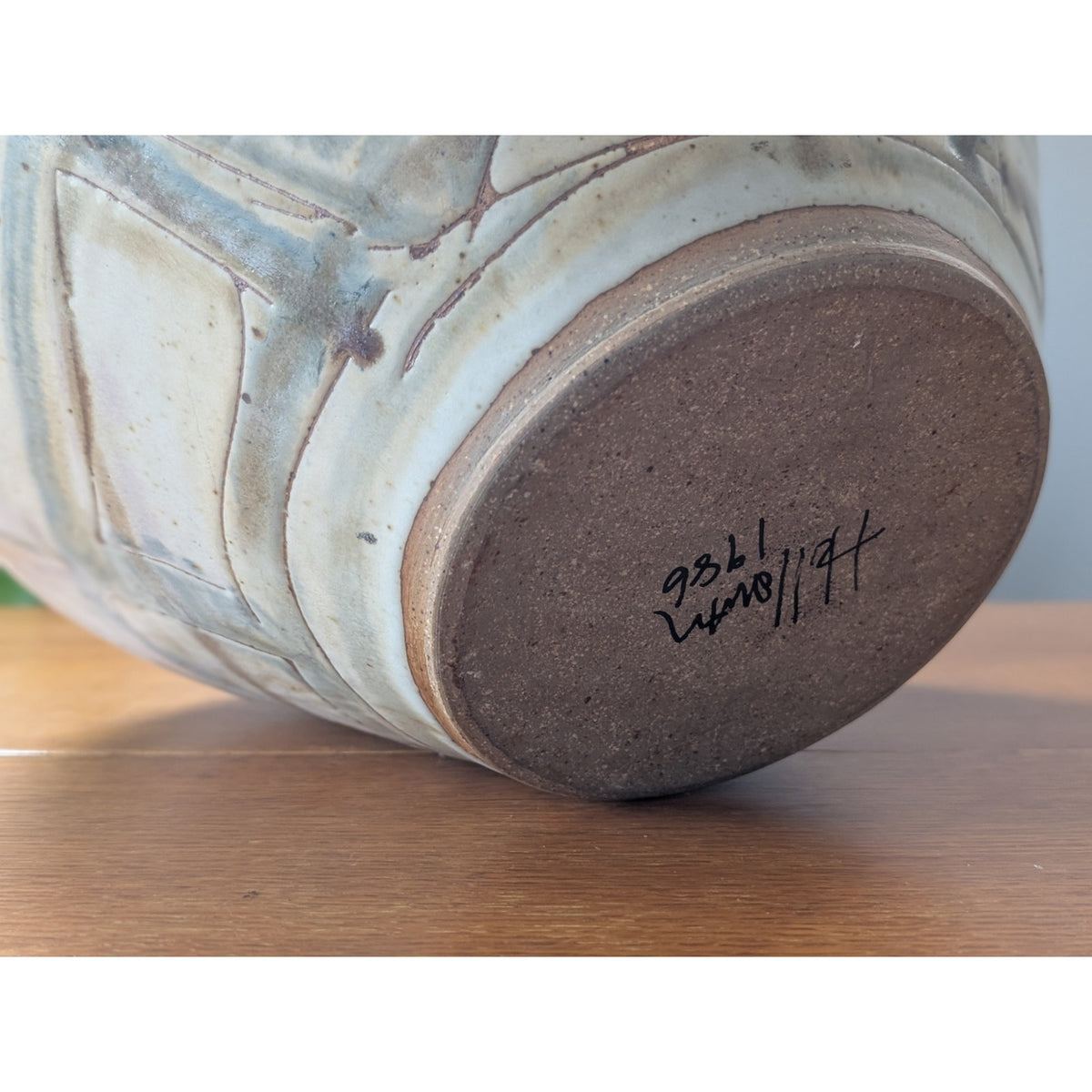 Exceptionally Large Vintage Studio Pottery Vase – Signed & Dated 1986 — additional view 6