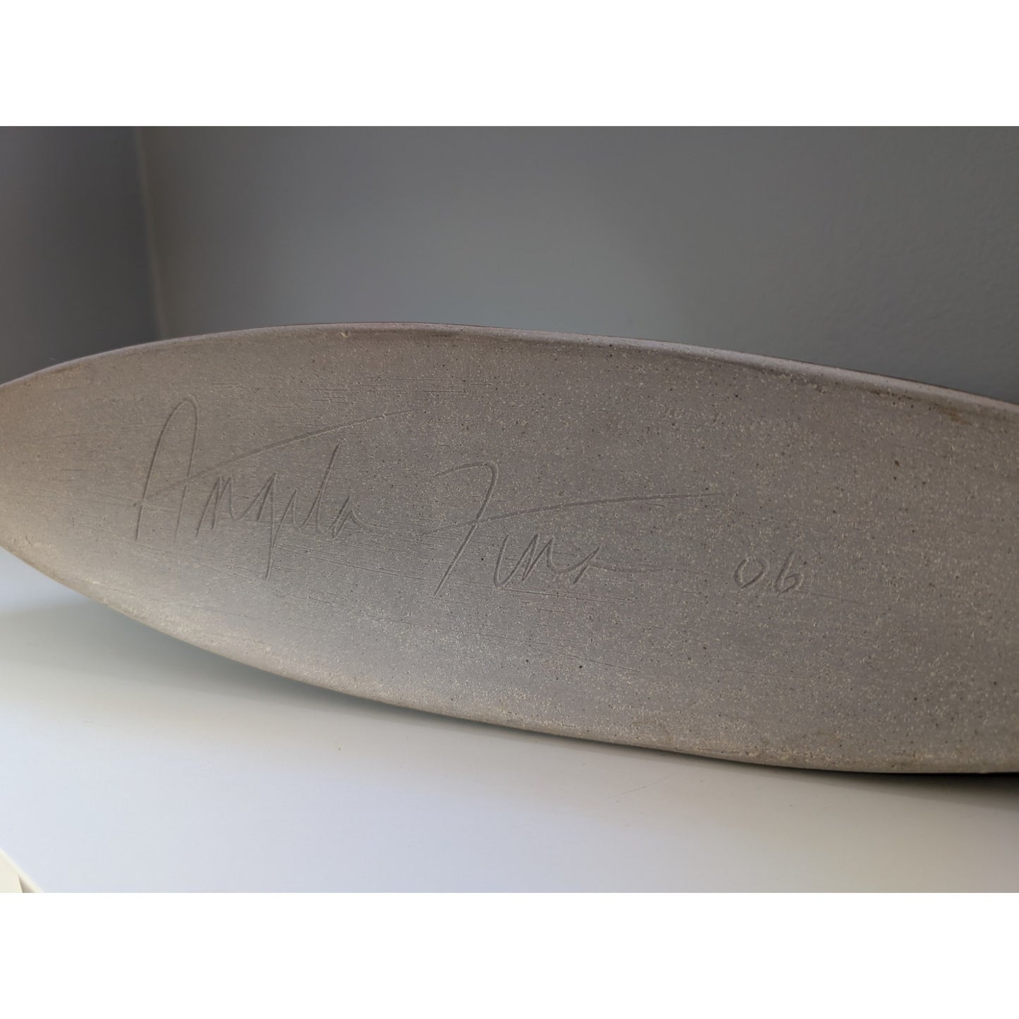 Elongated Black Studio Pottery Planter, Great For Mid Century Modern Decor