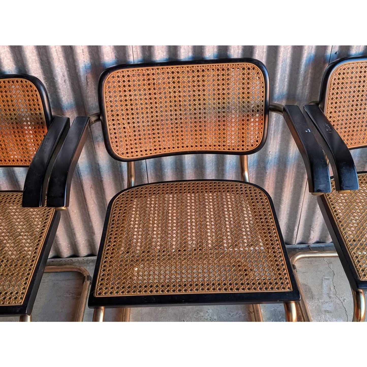 Set of 3 Vintage Mid Century Modern Cesca Chairs Made in Italy