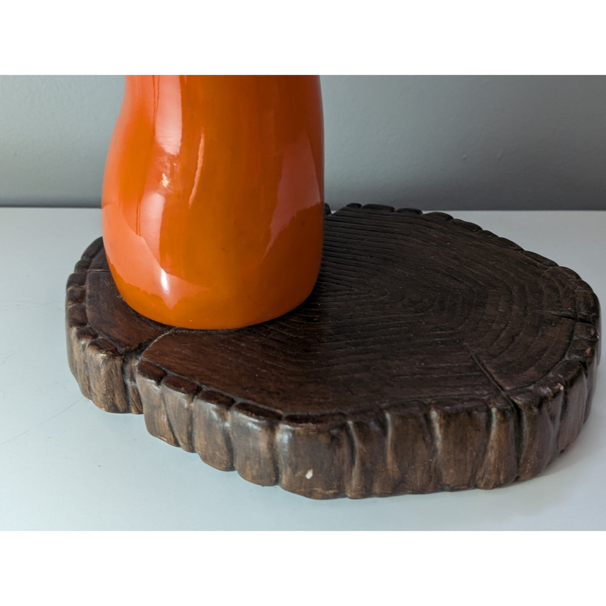 Vintage Mid-Century Modern Pottery Mushroom Lamp, One-of-a-Kind — additional view 3