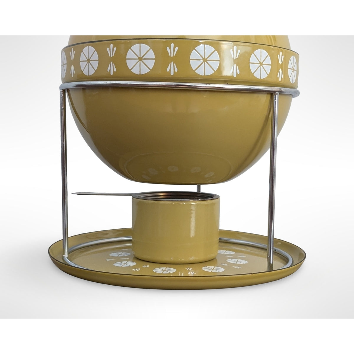 Vintage Cathrineholm Fondue Set Butterscotch Mid Century Modern — additional view 4