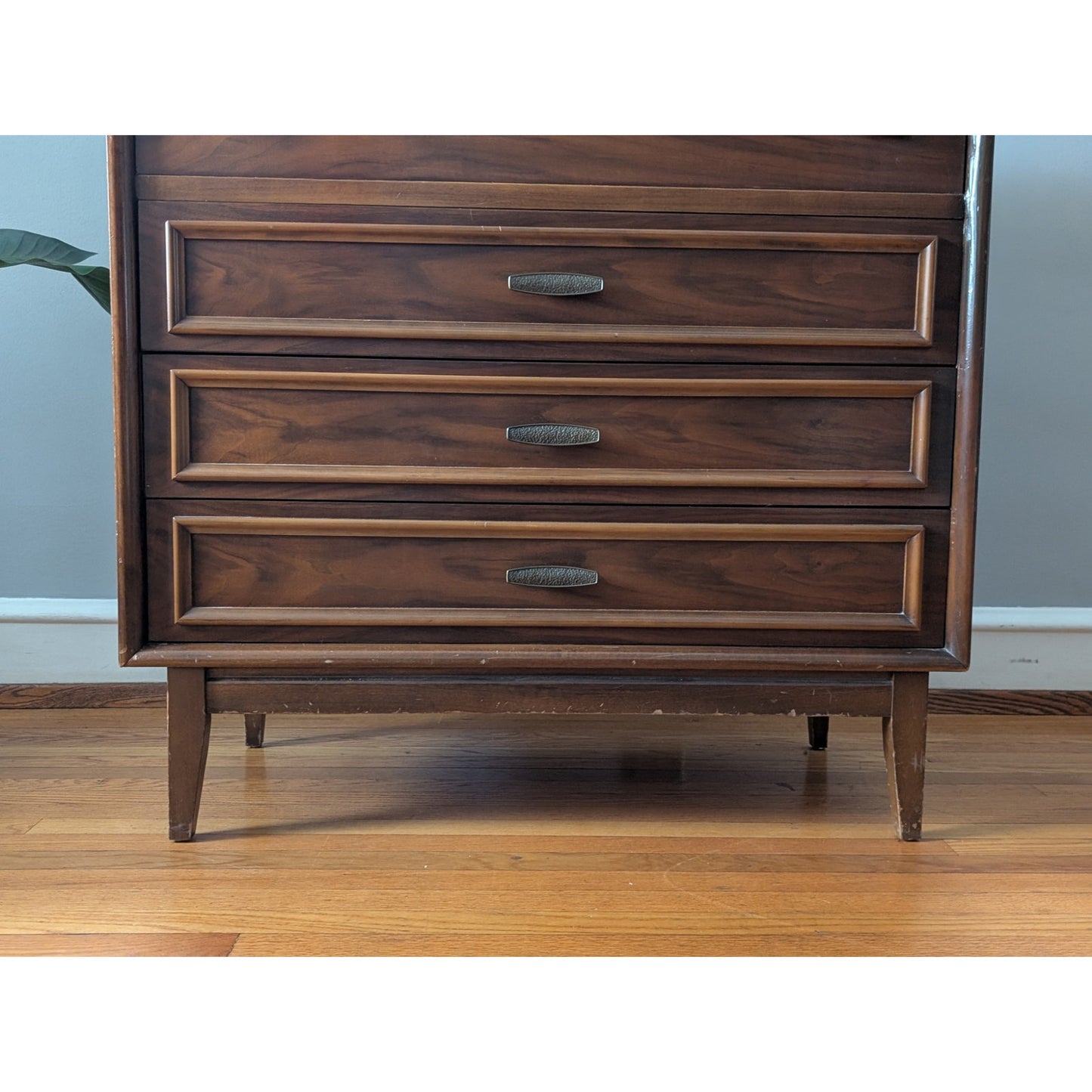 Vintage Mid-Century Modern Lenoir House Tall Walnut Dresser