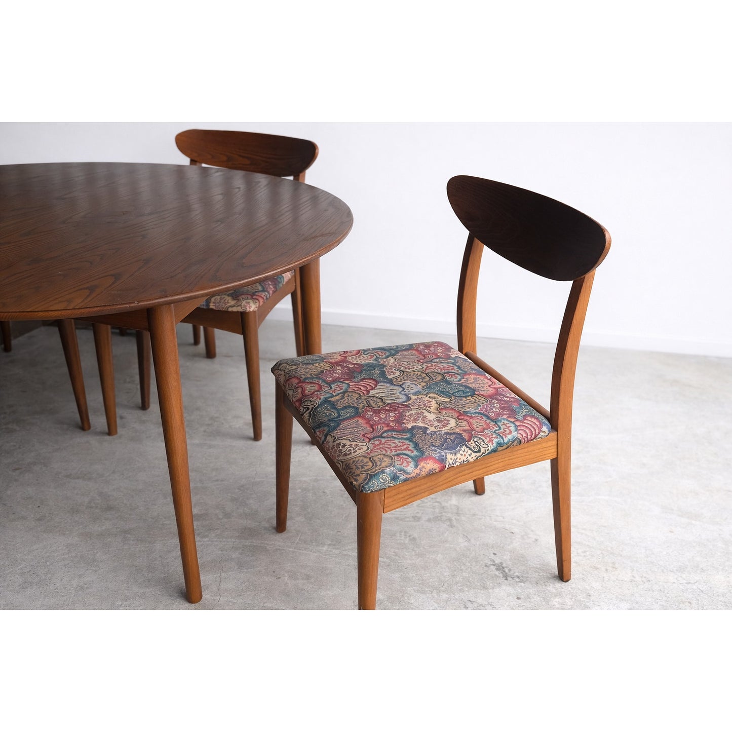 Heywood Wakefield Mid Century Modern Oak Dining Set Table & 4 Chairs Mid Century