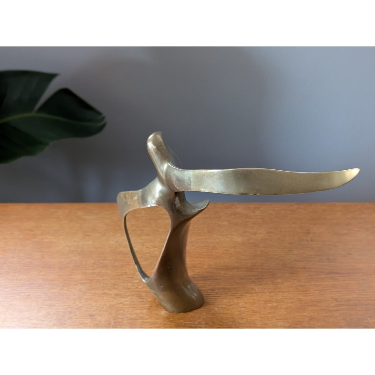 Vintage Mid-Century Modern Solid Brass Seagull Sculpture — additional view 3