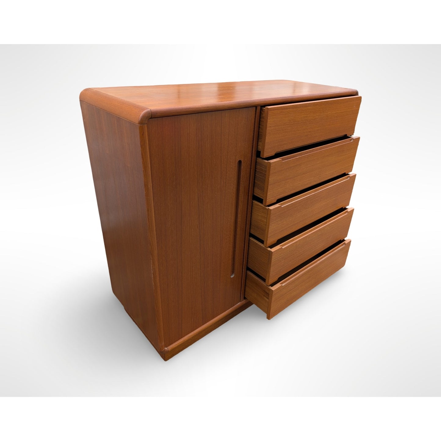 Vintage Danish Modern Teak Wardrobe Dresser Chest of Drawers Dresser