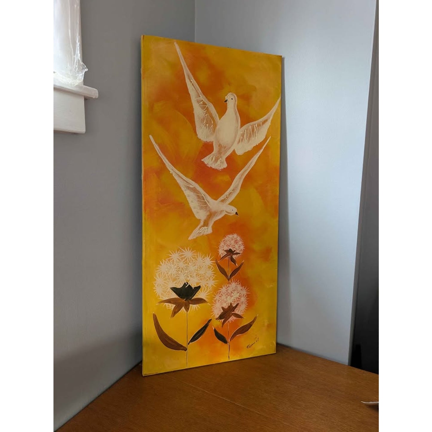 Vintage mid century modern painting
