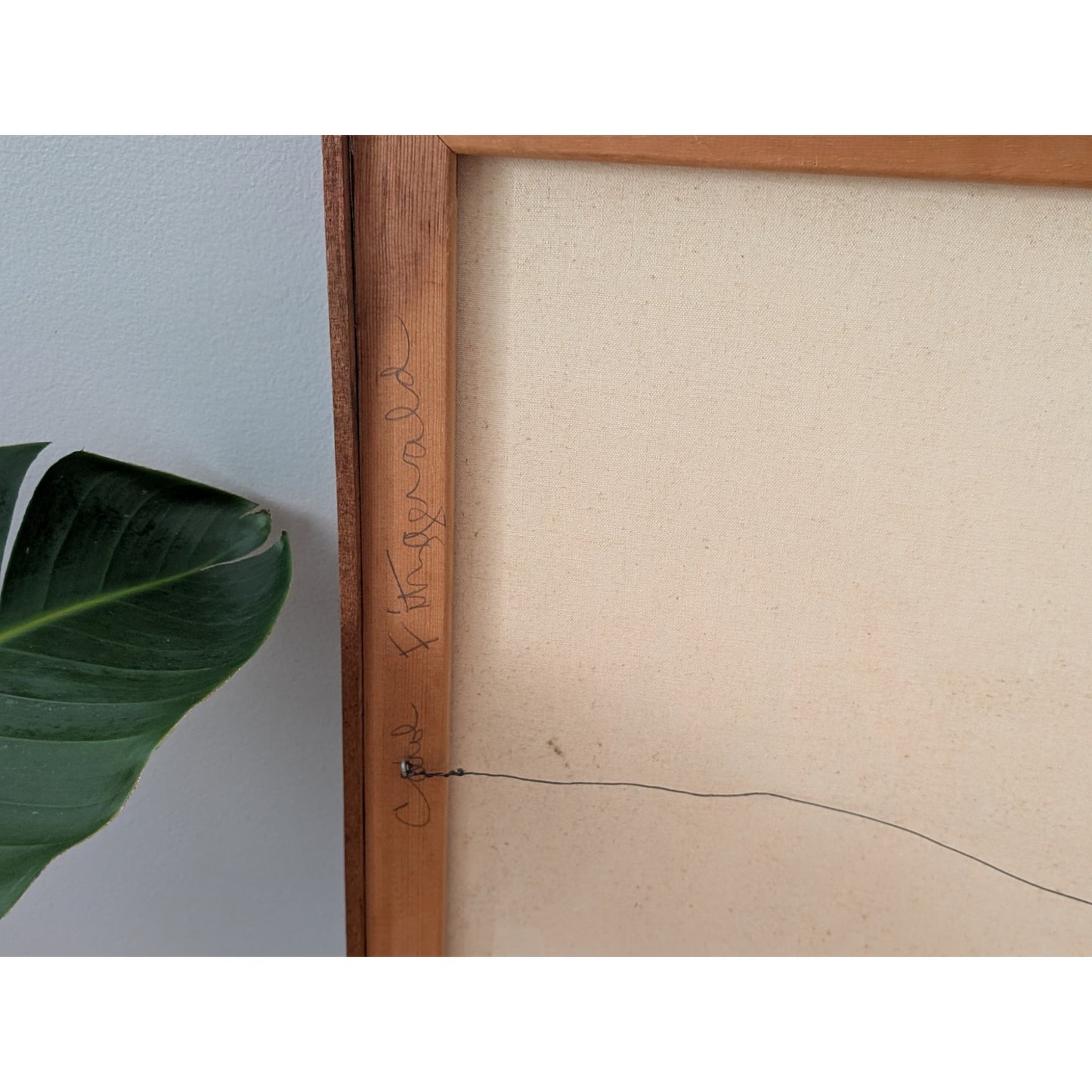 Vintage Abstract Woman Painting – Groovy Modern Art 40.75” x 30.75