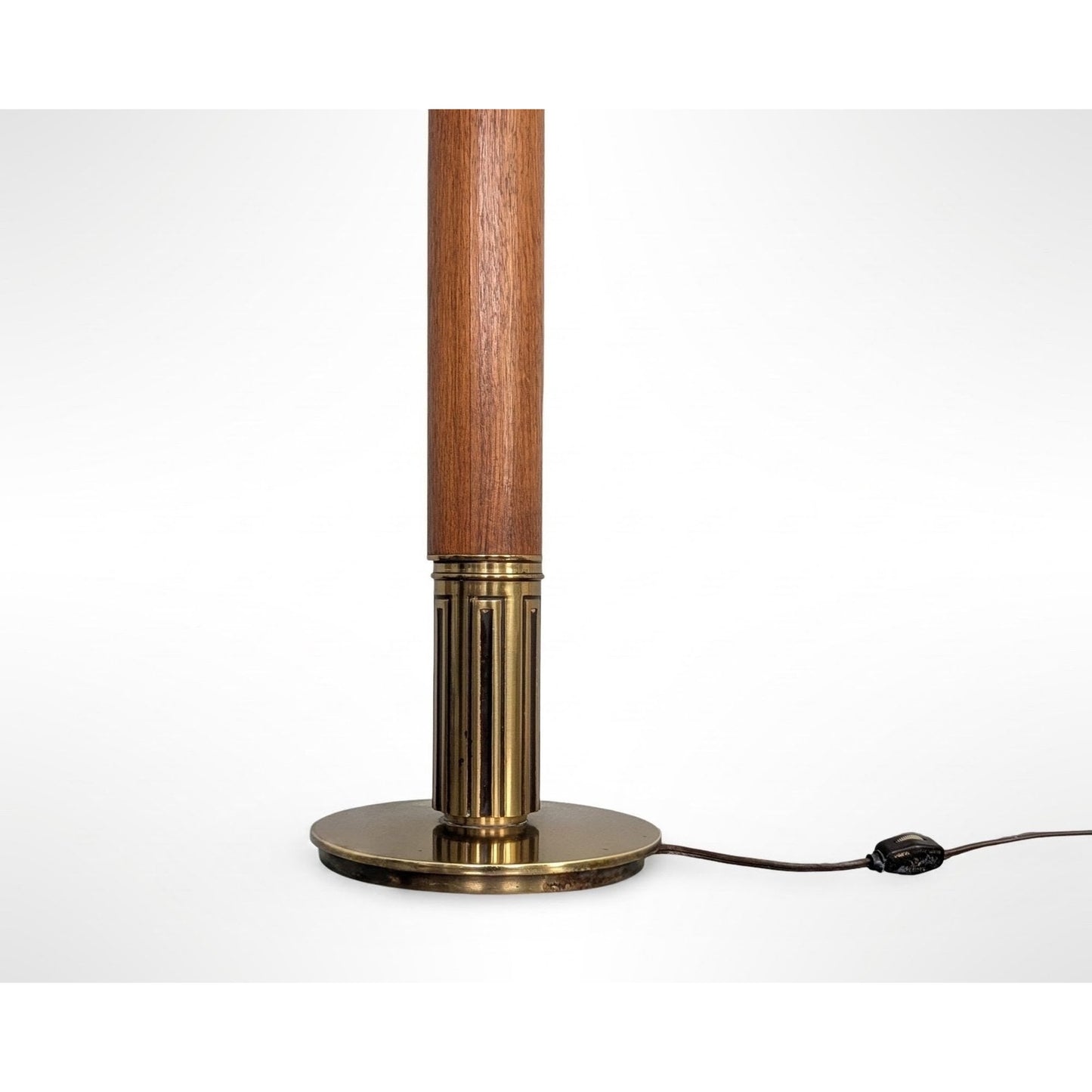 Rare Tommi Parzinger for Stiffel Brass & Wood Table Lamp Mid Century