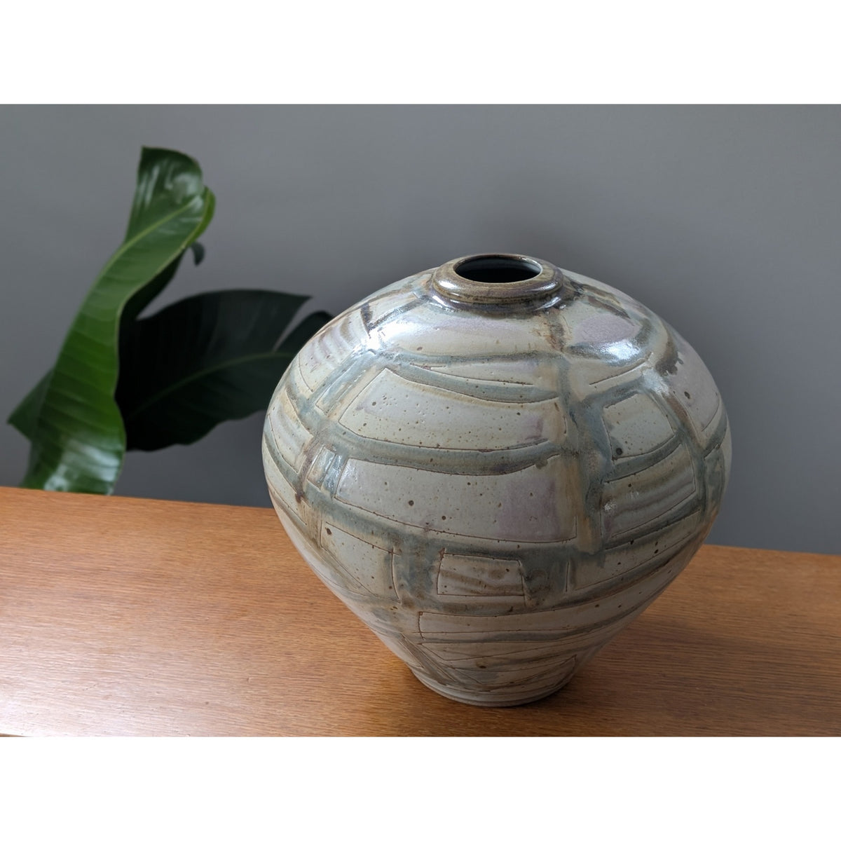 Exceptionally Large Vintage Studio Pottery Vase – Signed & Dated 1986 — additional view 3