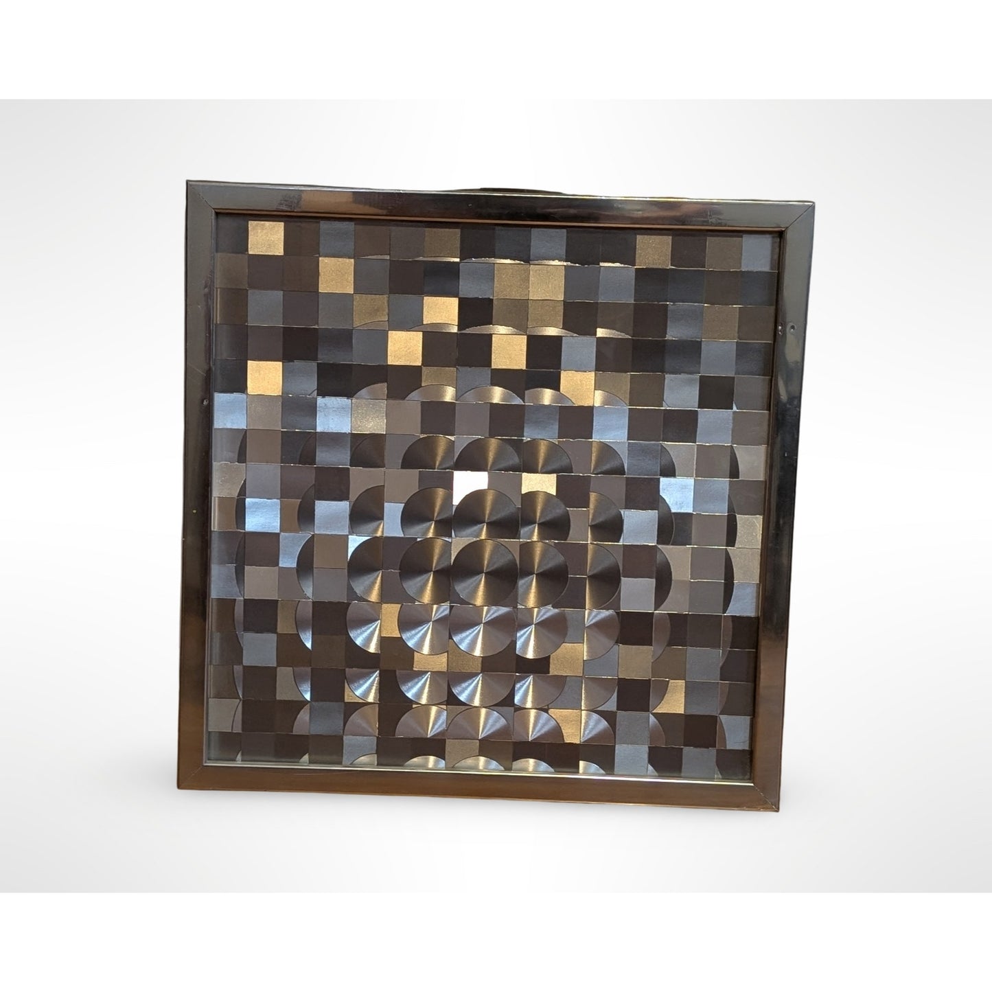 Vintage Windsor Op Art Reflective Wall Art 17.125" Square