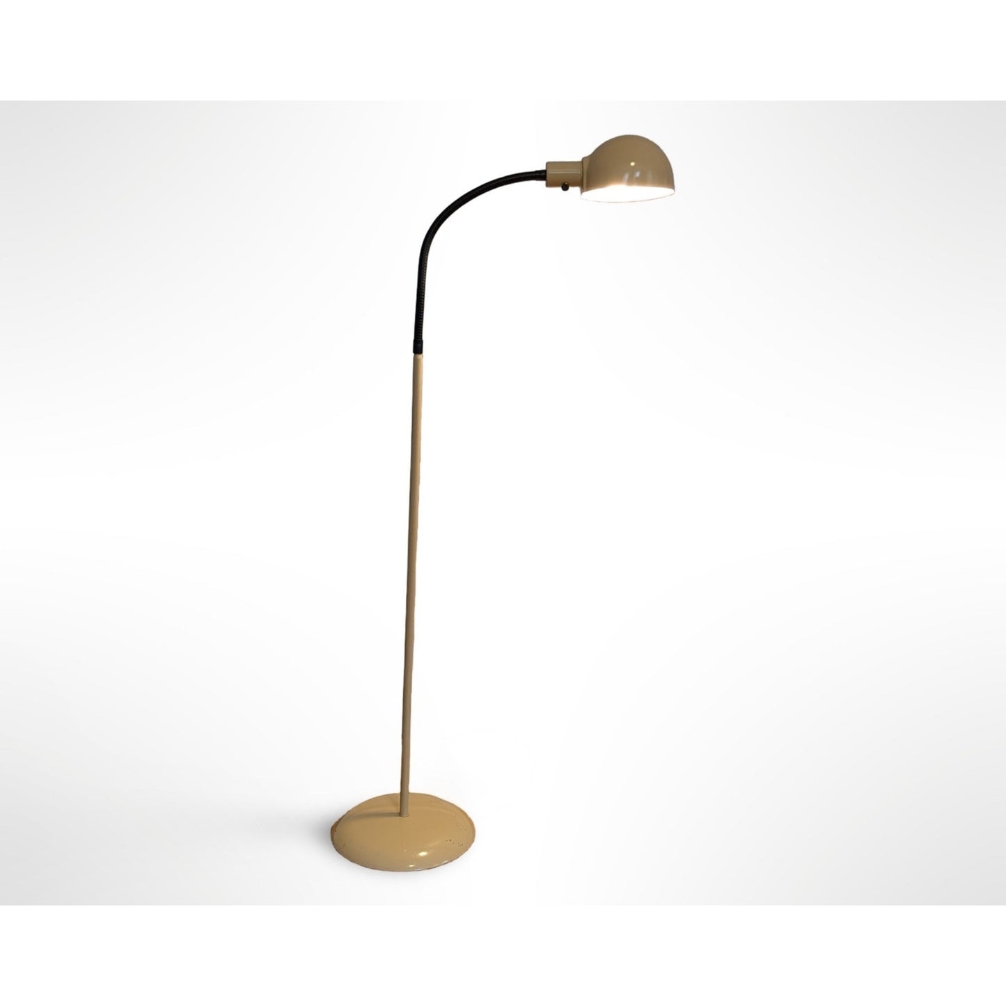 Vintage Mid Century Modern Gooseneck Floor Lamp Adjustable Reading Light