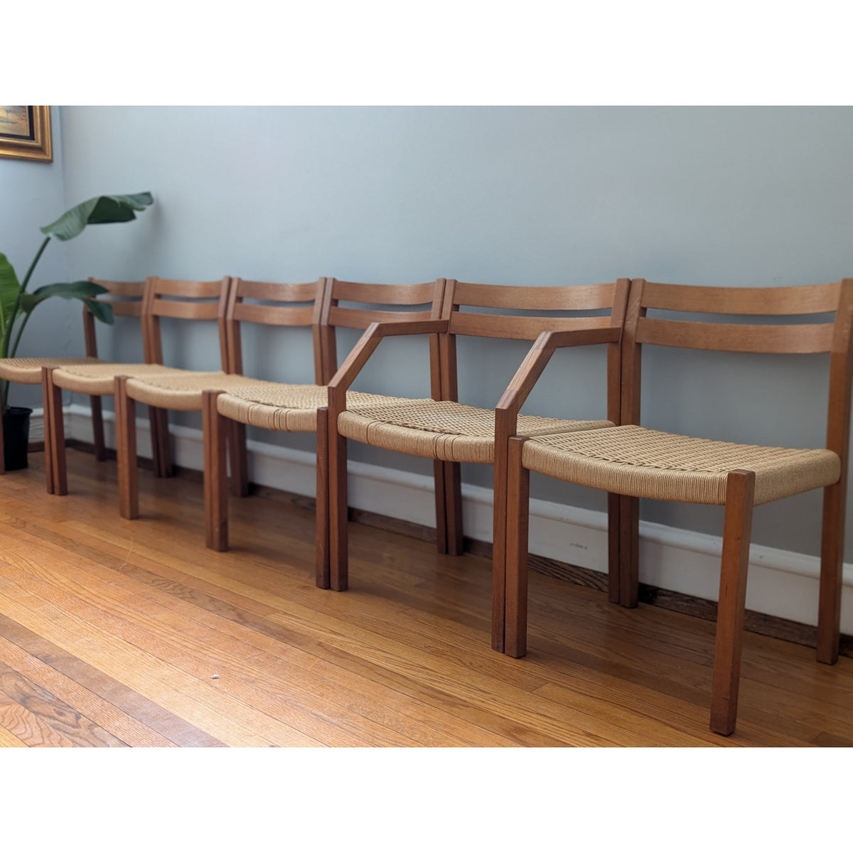 Set of 6 Vintage Mid-Century Modern J.L. Møller Model 404 Dining Chairs — additional view 8