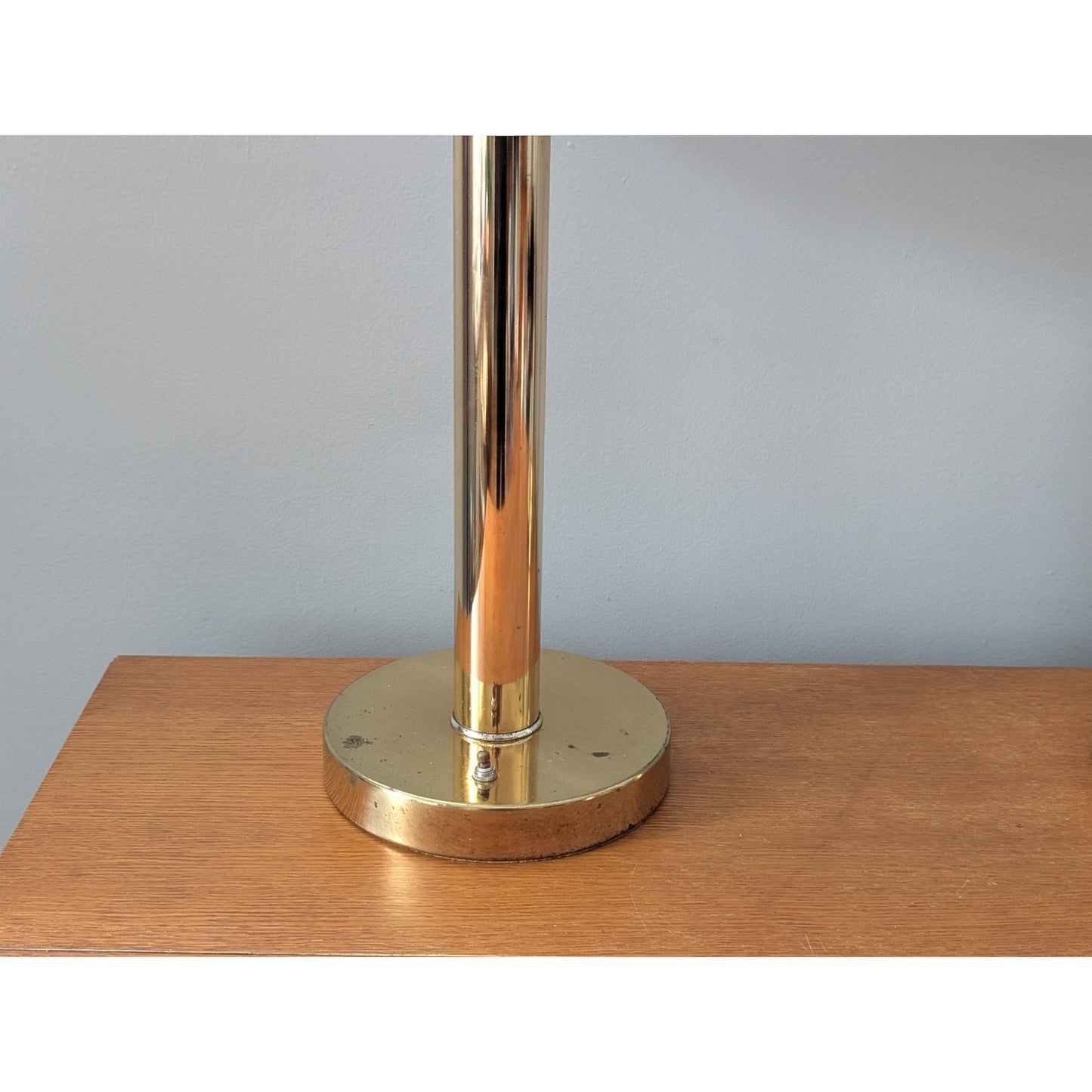 Pair of Vintage Clover Table Lamps with Frosted Mushroom Glass Shades