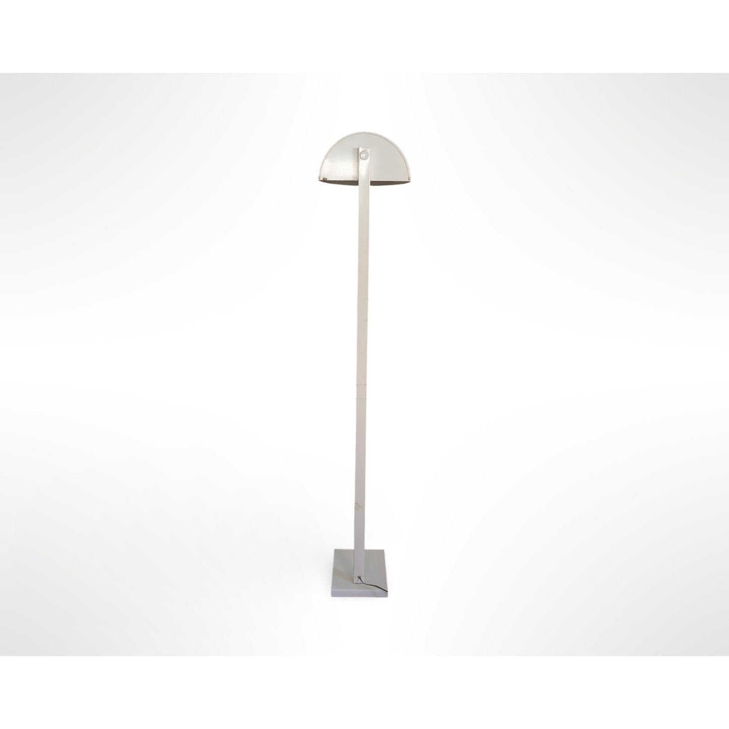Vintage White Floor Lamp Flush Wall Design Adjustable Rotating Dome Shade
