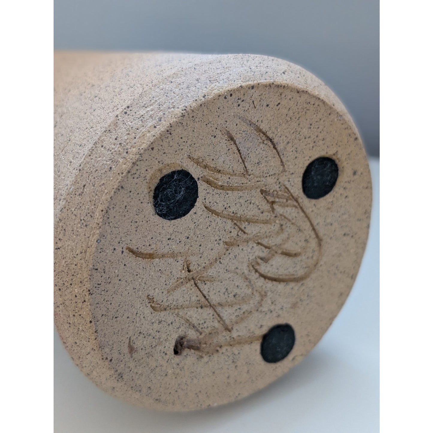 Vintage Studio Pottery Vase in Earth Tones, Mid-Century Modern Style, Signed.