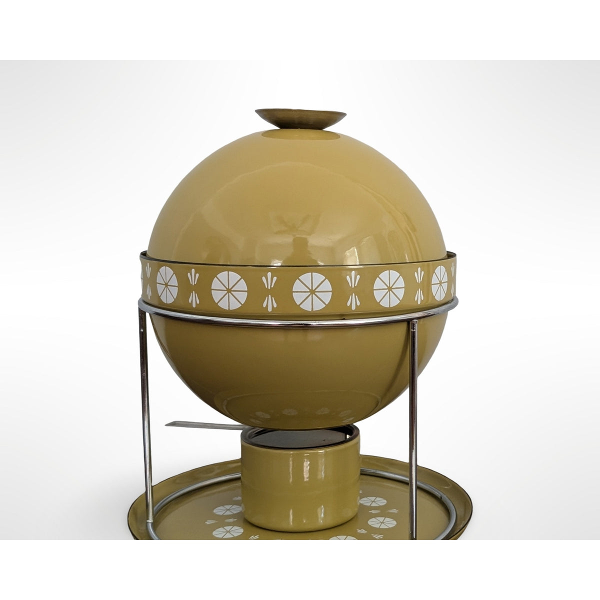 Vintage Cathrineholm Fondue Set Butterscotch Mid Century Modern — additional view 5