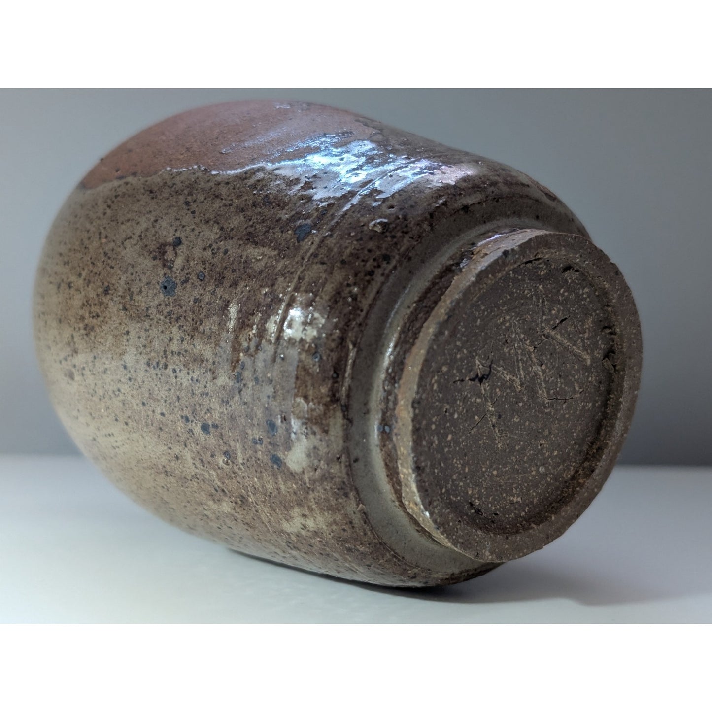 Vintage Mid-Century Modern Studio Pottery Sake Bottle – Signed Stoneware