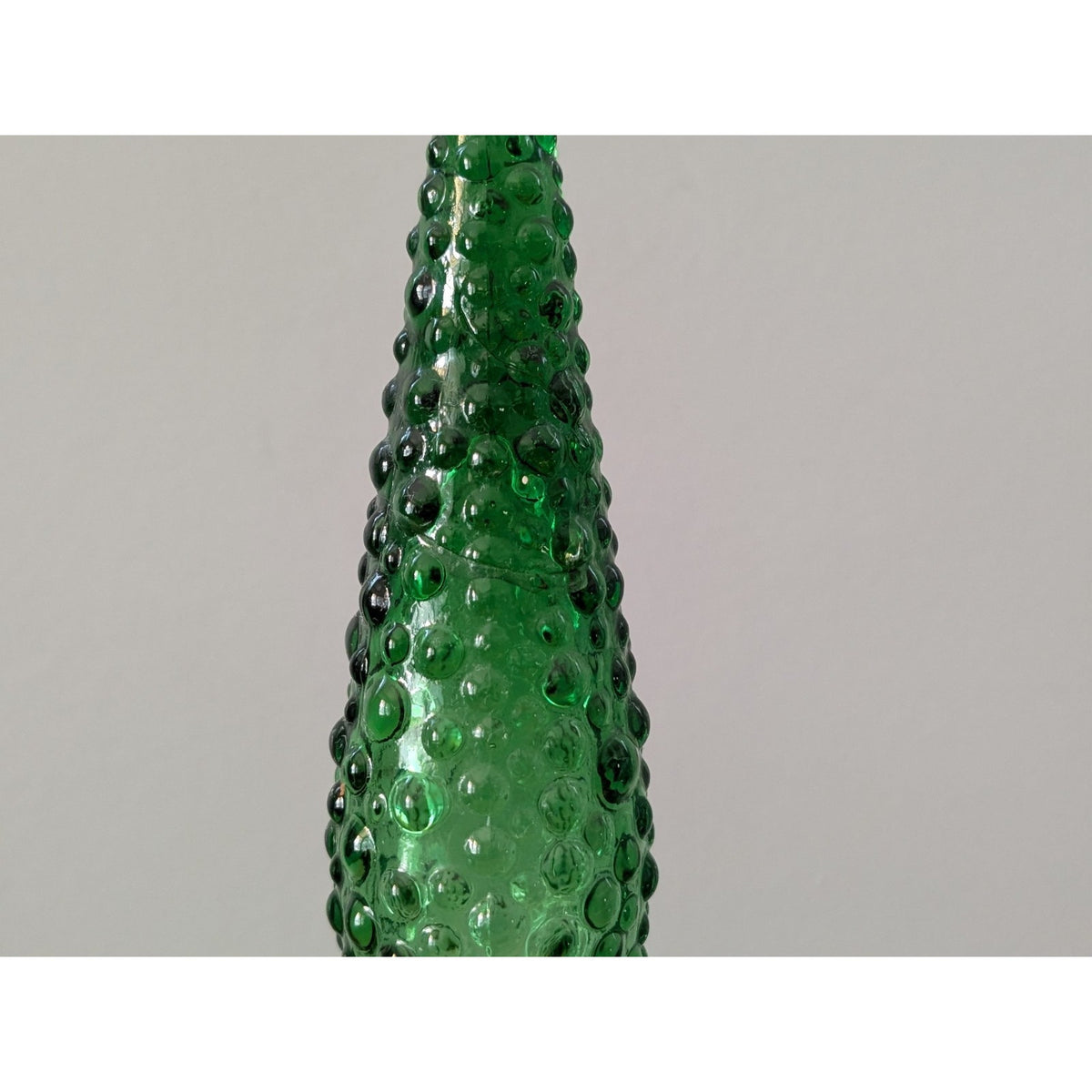 Vintage Mid-Century Modern Empoli Green Hobnail Genie Bottle Decanter – Italy — additional view 6