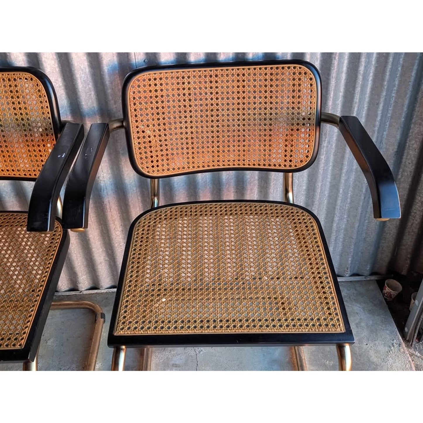 Set of 3 Vintage Mid Century Modern Cesca Chairs Made in Italy
