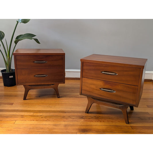Pair of Vintage Mid-Century Modern Nightstands by Hooker - Restoration Included