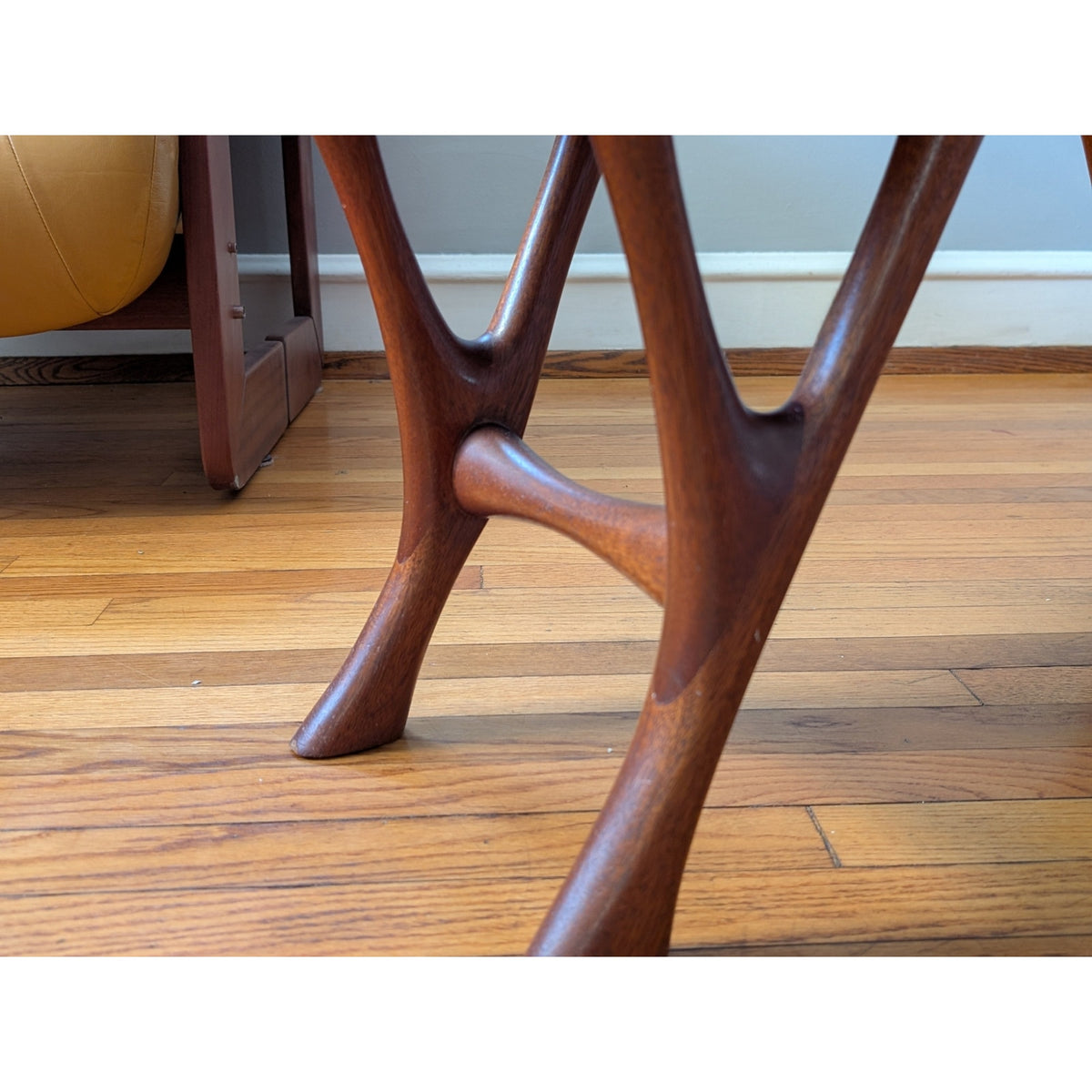 Vintage 1960s Mid-Century Modern Mahogany Coffee Table Organic Sculptural Design — additional view 2