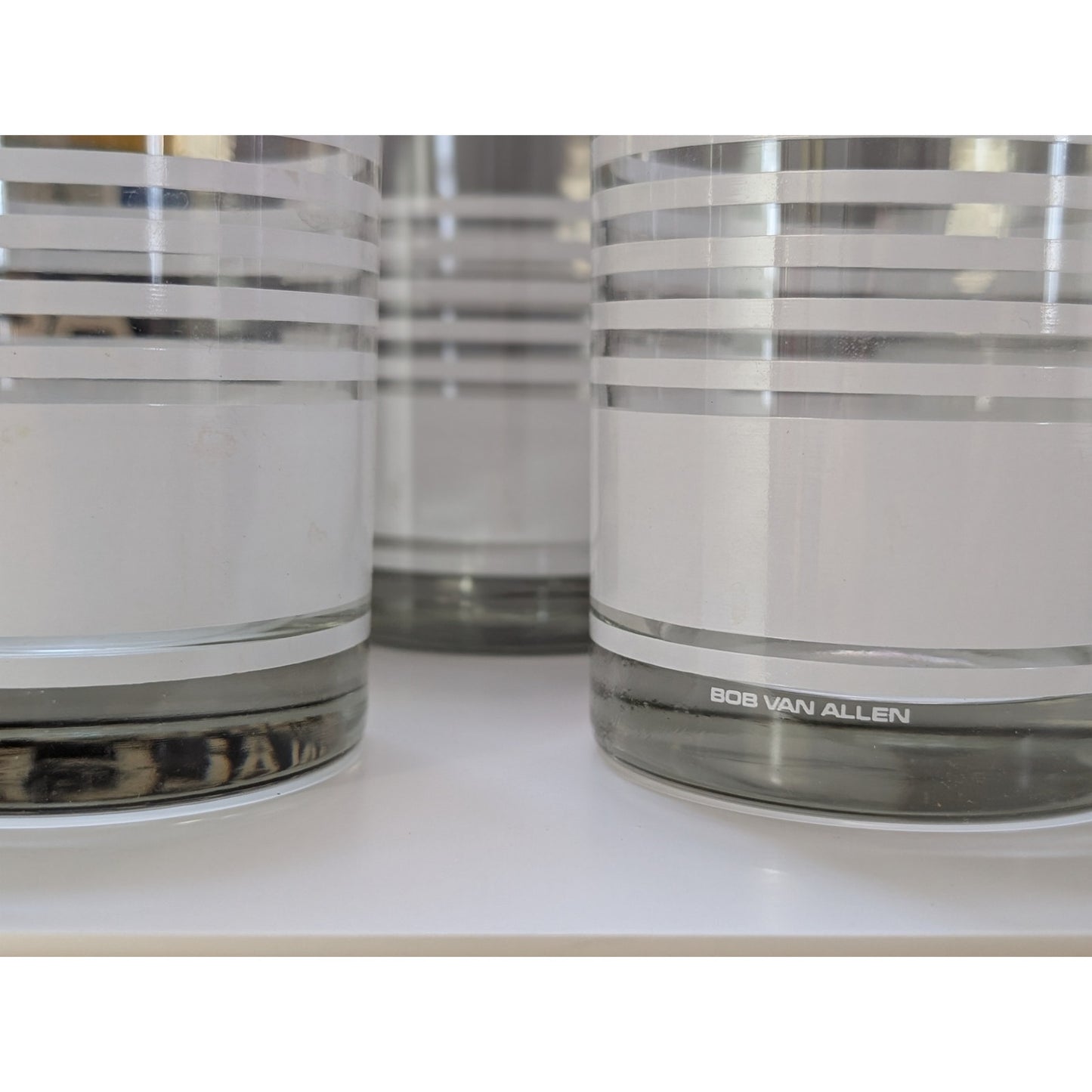 Set of 4 Vintage Bob Van Allen Double Old Fashioned Glasses by Mikasa, Original Box