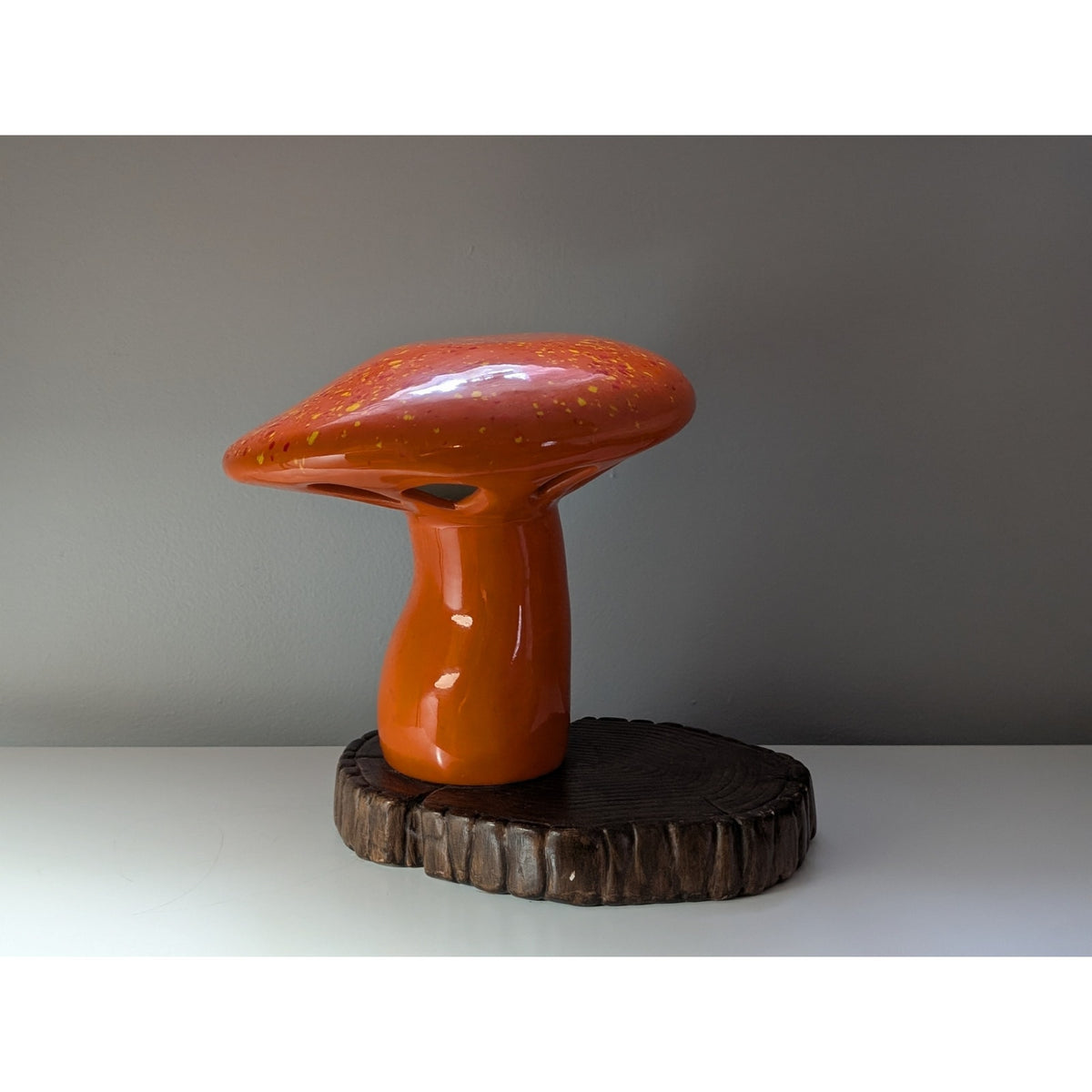 Vintage Mid-Century Modern Pottery Mushroom Lamp, One-of-a-Kind
