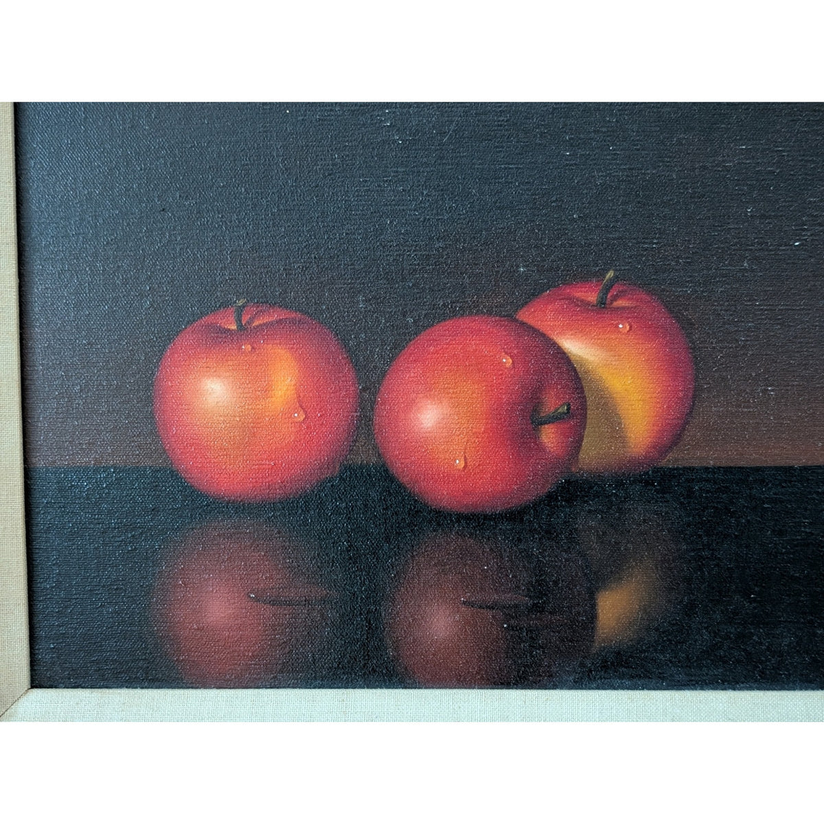 Vintage Al (Alfred) Jackson Still Life Painting – Framed, Featuring Cup & Apples — additional view 4