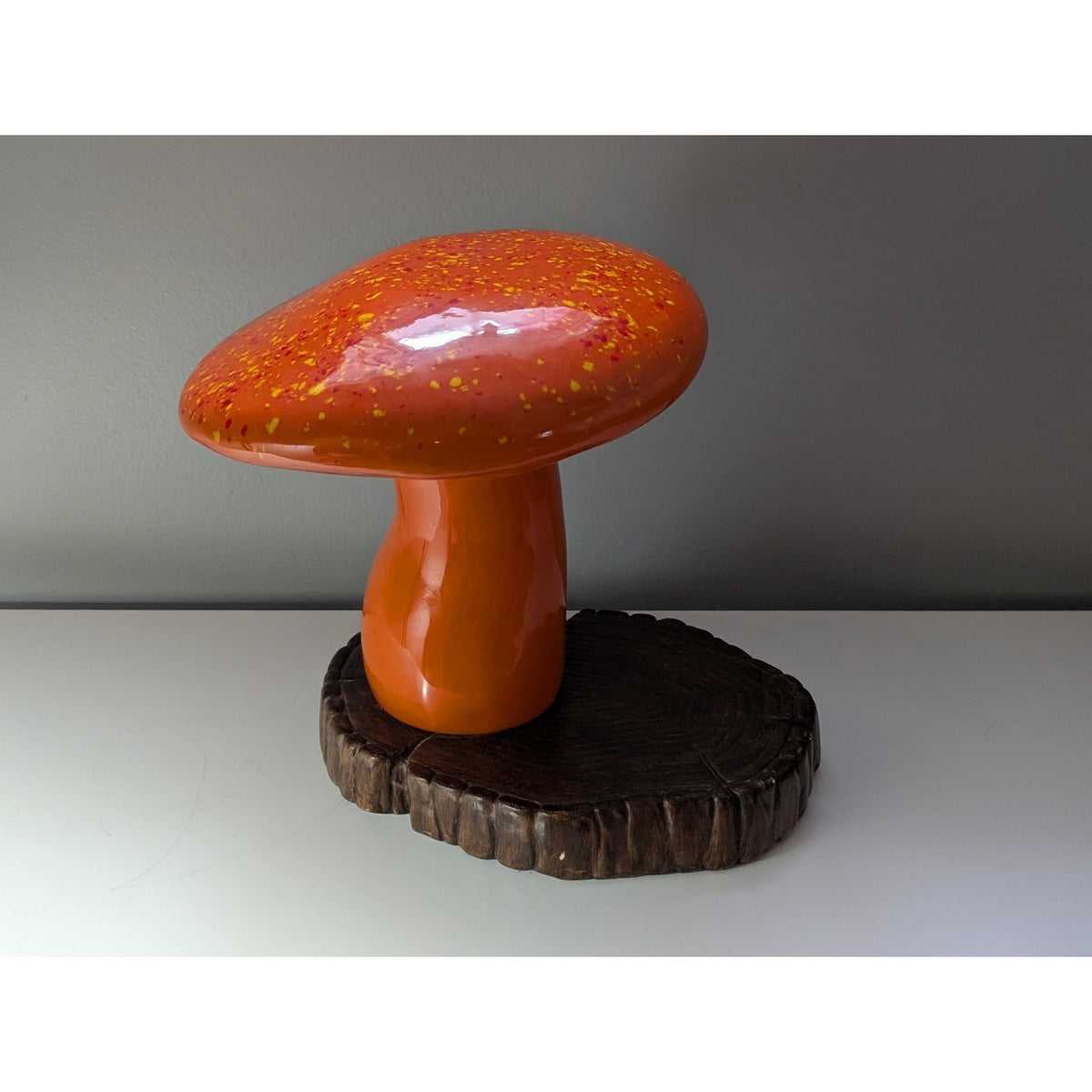 Vintage Mid-Century Modern Pottery Mushroom Lamp, One-of-a-Kind — additional view 2
