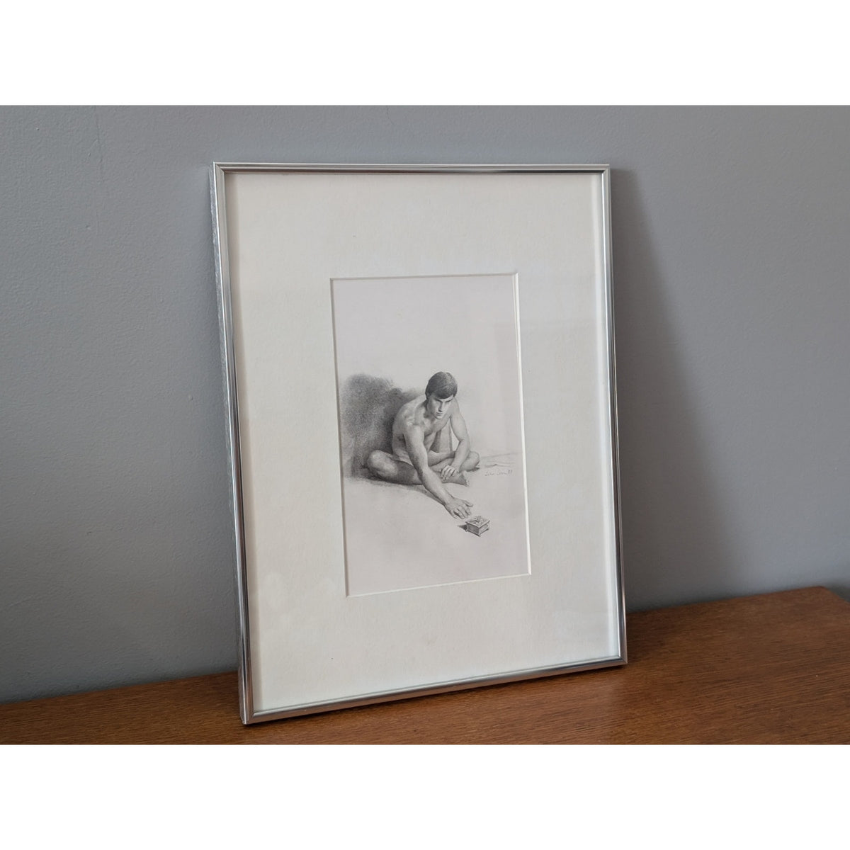 Vintage Original Graphite Drawing by John B. Lear 1910–2008 Pennsylvania Artist