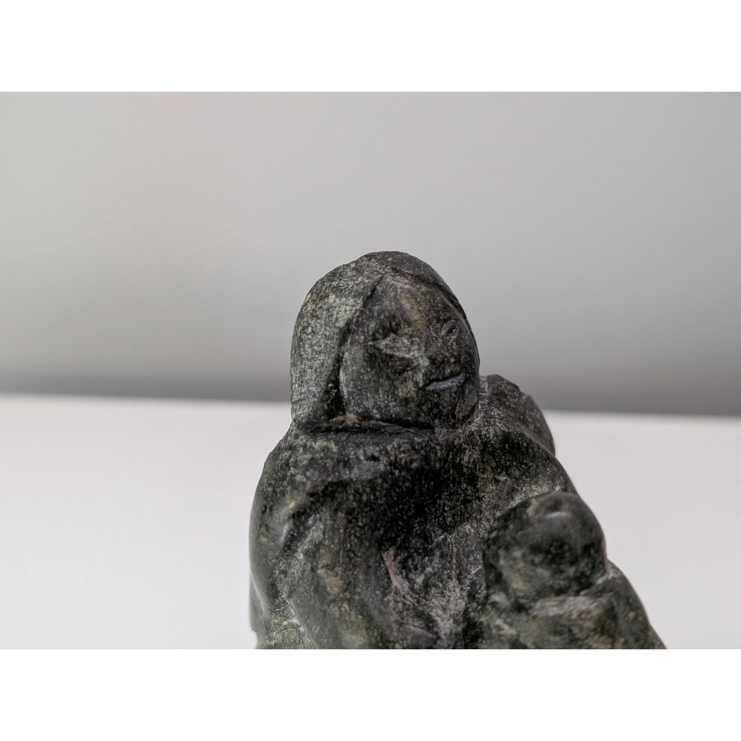 Vintage Canadian Inuit Soapstone Carvings – Set of 2, Seal and Mother with Children