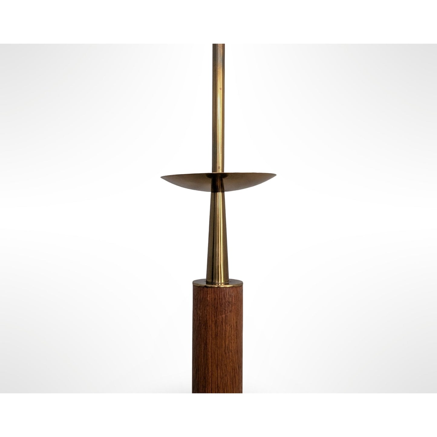 Rare Tommi Parzinger for Stiffel Brass & Wood Table Lamp Mid Century