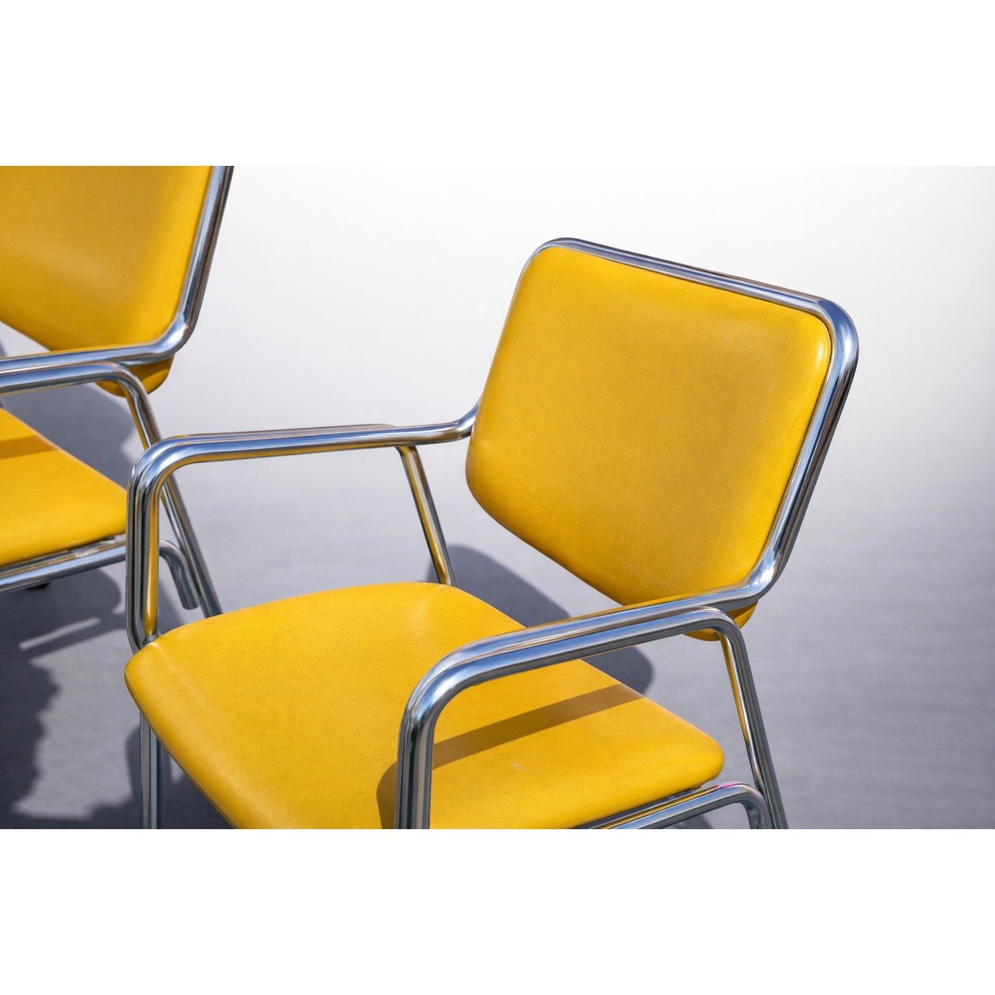 Set of 6 Chrome Mid Century Modern Chairs Custom Upholstery Included