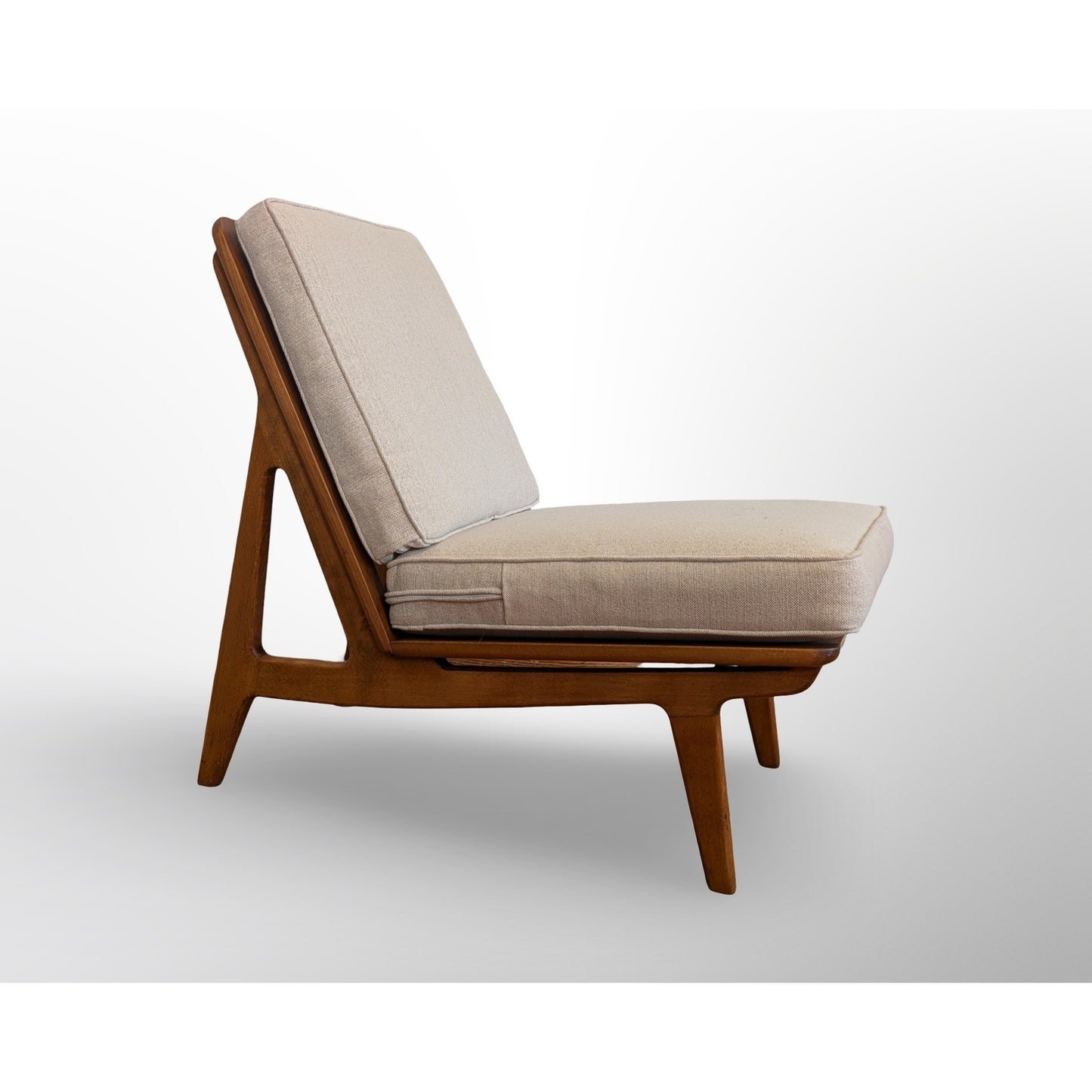 Hvidt & Mølgaard FD172 Mid Century Modern Slipper Chair, Danish Modern