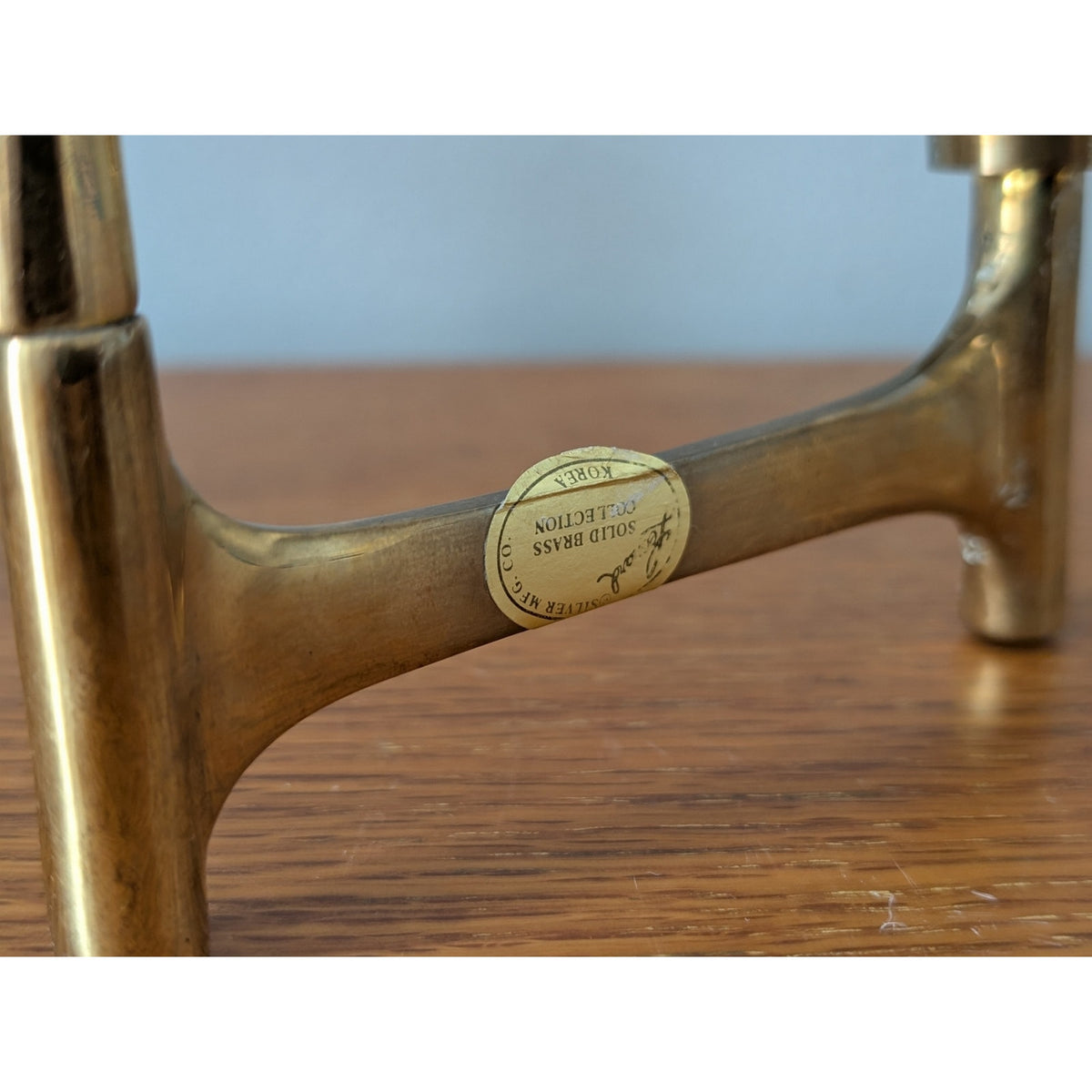 Vintage Mid-Century Modern Brass Candle Holder – Folding Articulated Design — additional view 7