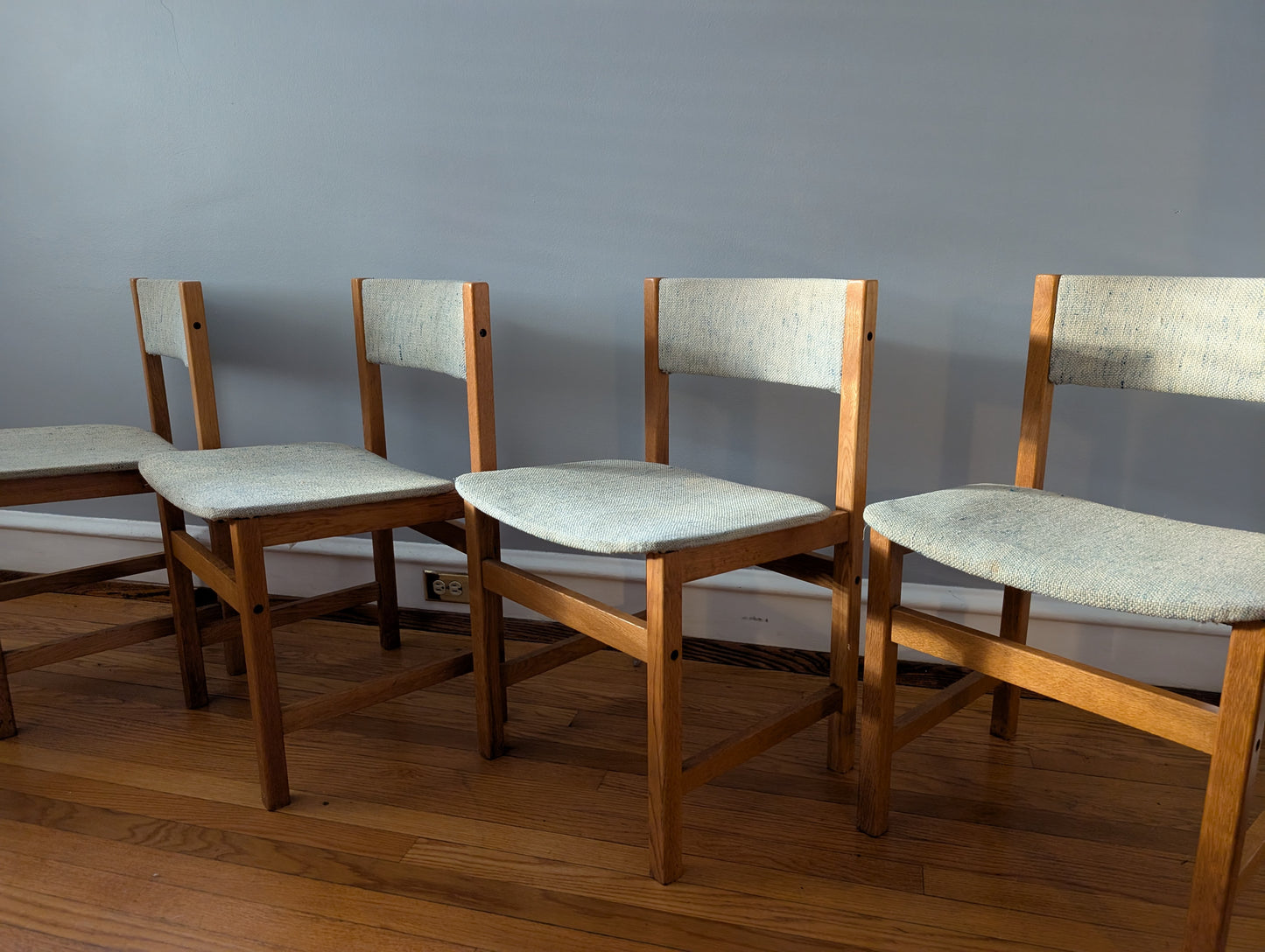 Set of 4 Mid-Century Modern Danish Oak Dining Chairs by BRDR Furbo