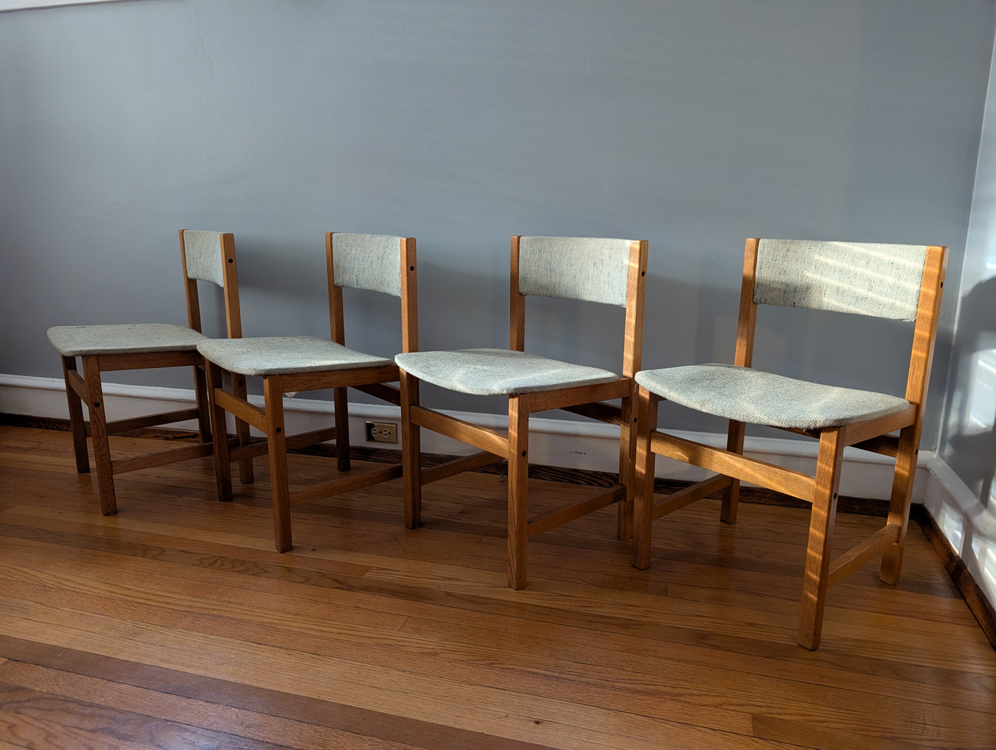 Set of 4 Mid-Century Modern Danish Oak Dining Chairs by BRDR Furbo