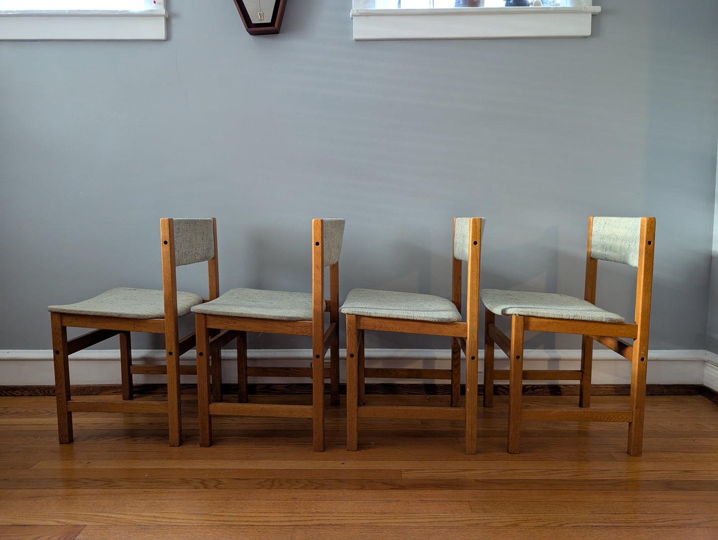 Set of 4 Mid-Century Modern Danish Oak Dining Chairs by BRDR Furbo