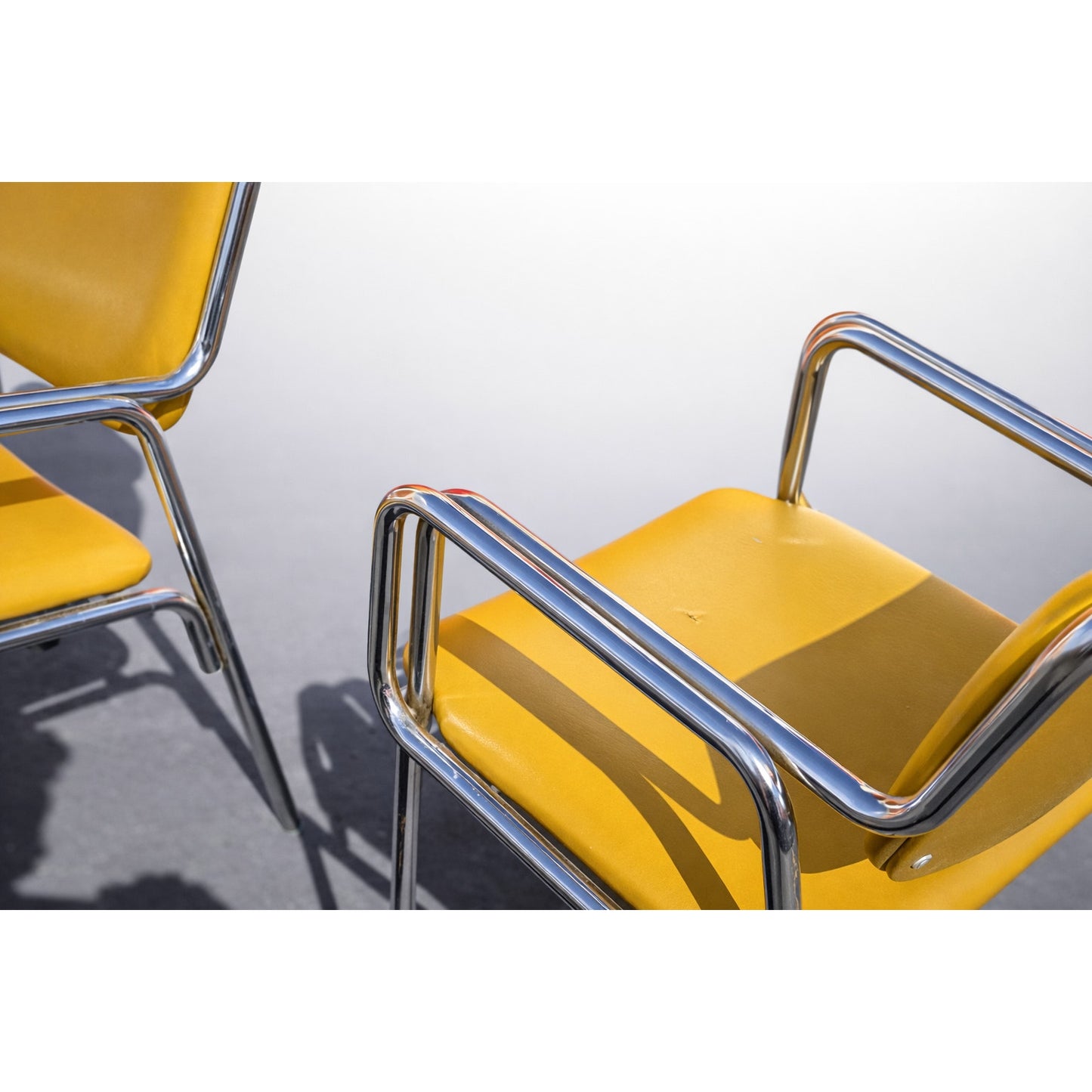 Set of 6 Chrome Mid Century Modern Chairs Custom Upholstery Included