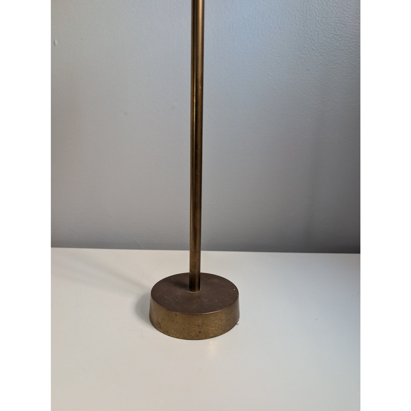 Vintage Mid-Century Modern Brass Candle Holder with Brutalist Influence