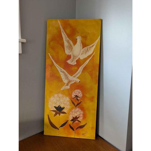 Vintage mid century modern painting