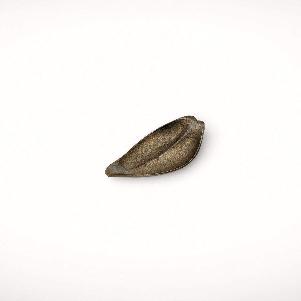 S. Agudo pewter ashtray, single, from above