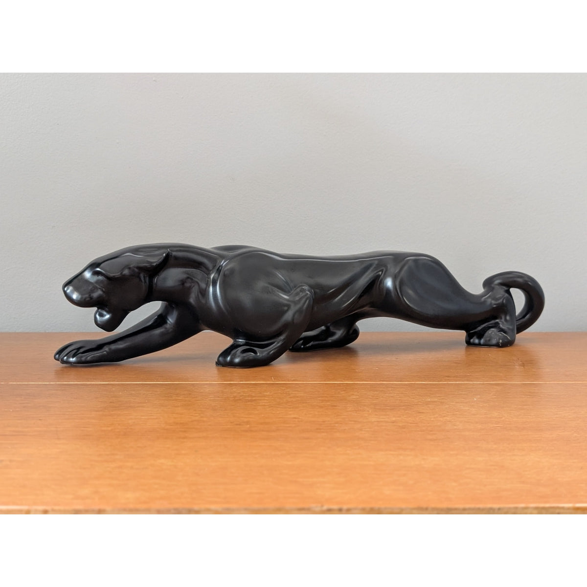 Large Vintage Mid Century Modern Haeger Ceramic Black Panther – 24"