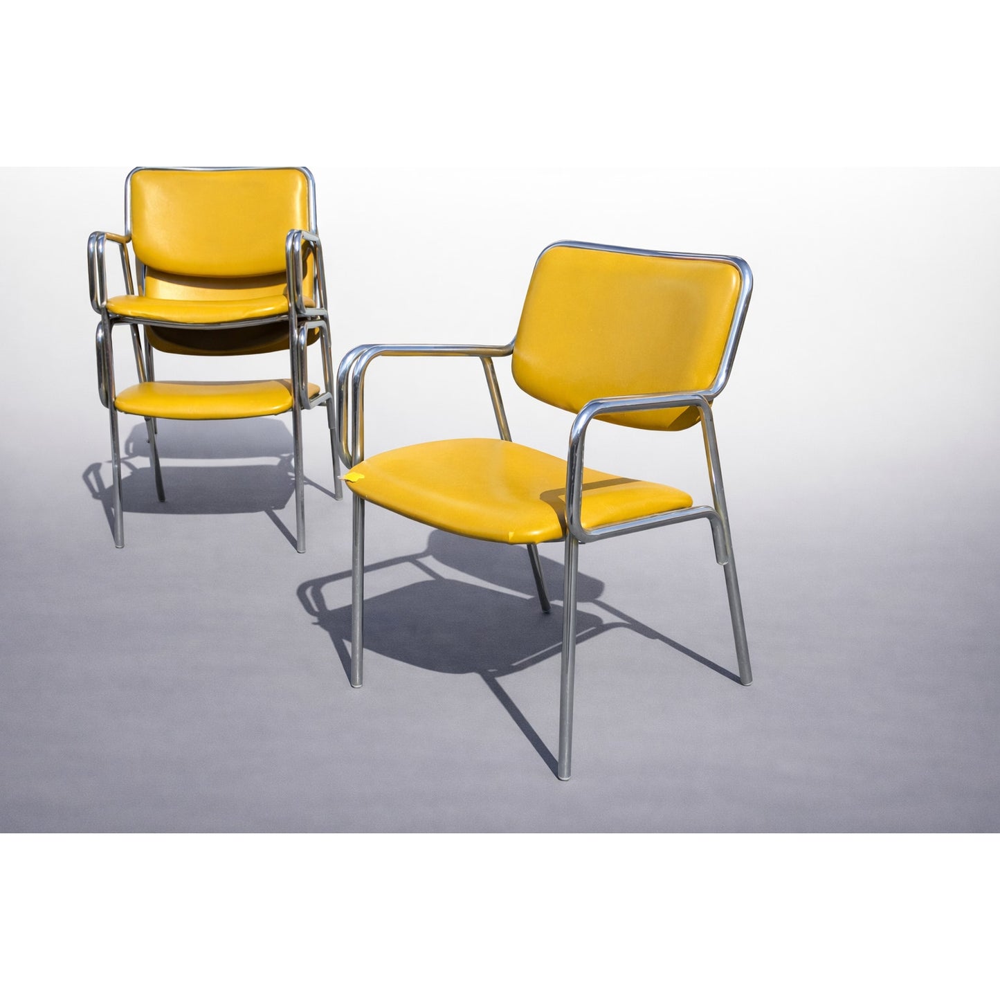 Set of 6 Chrome Mid Century Modern Chairs Custom Upholstery Included