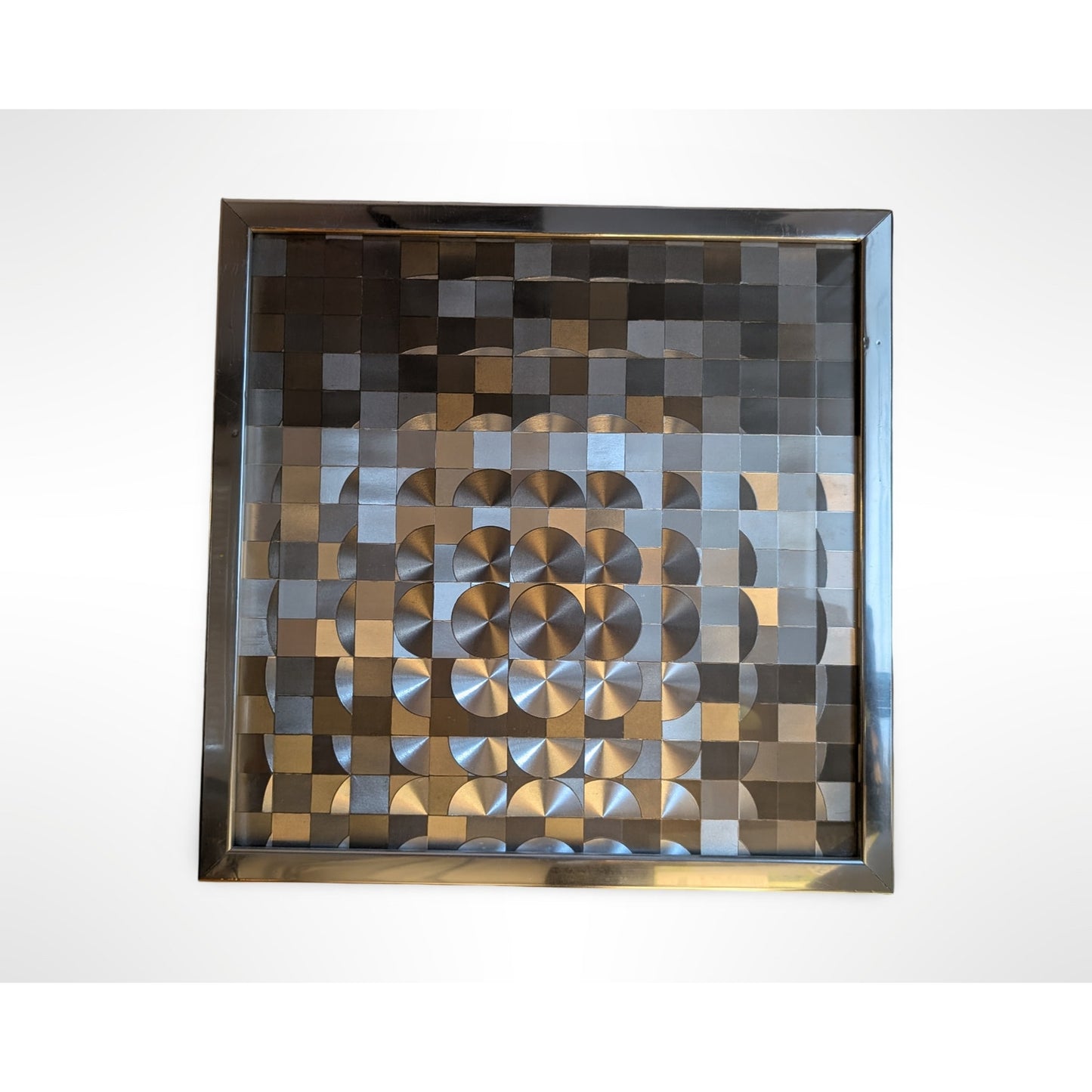 Vintage Windsor Op Art Reflective Wall Art 17.125" Square