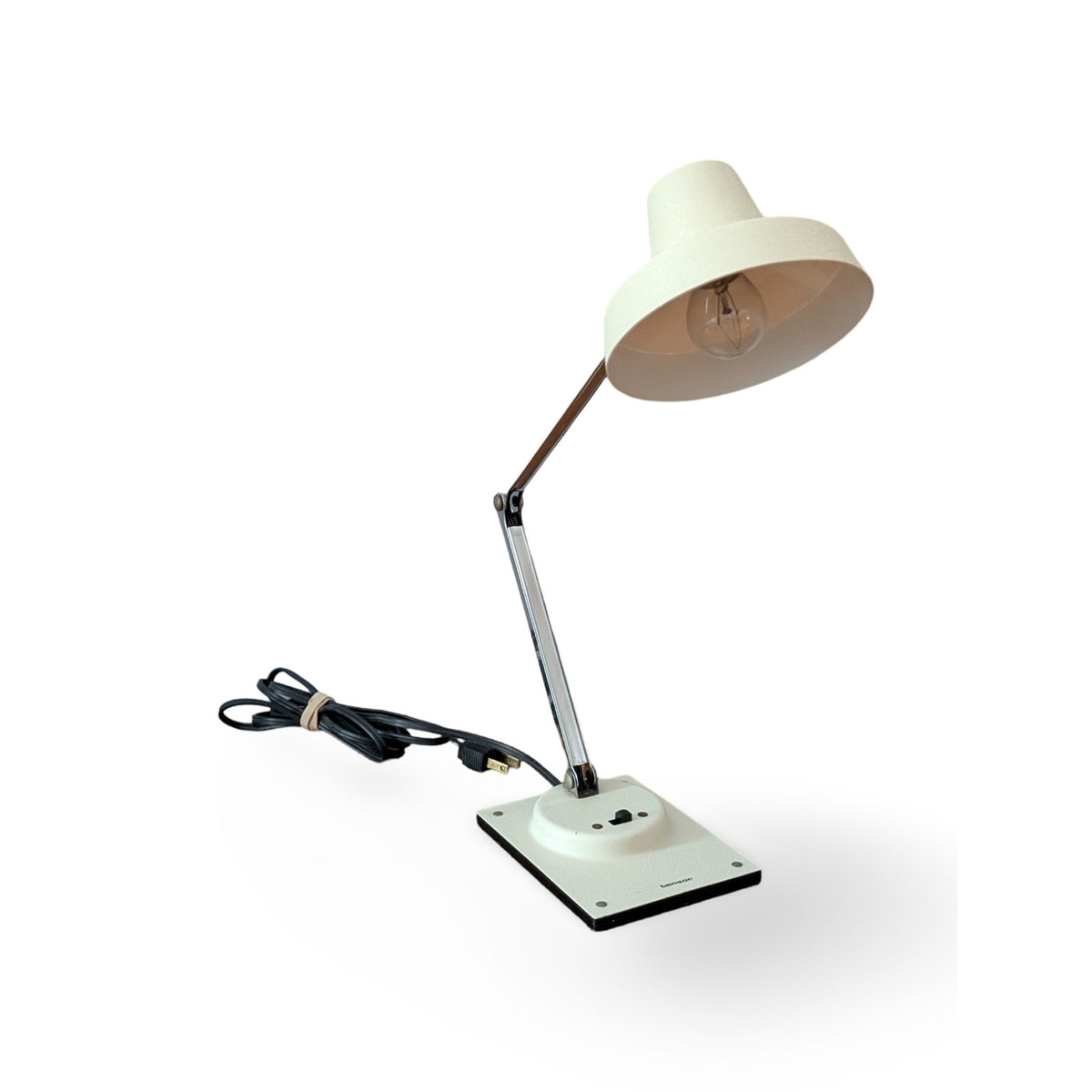 Vintage White Mid-Century Modern Tensor Desk Lamp with Articulating Head — additional view 3