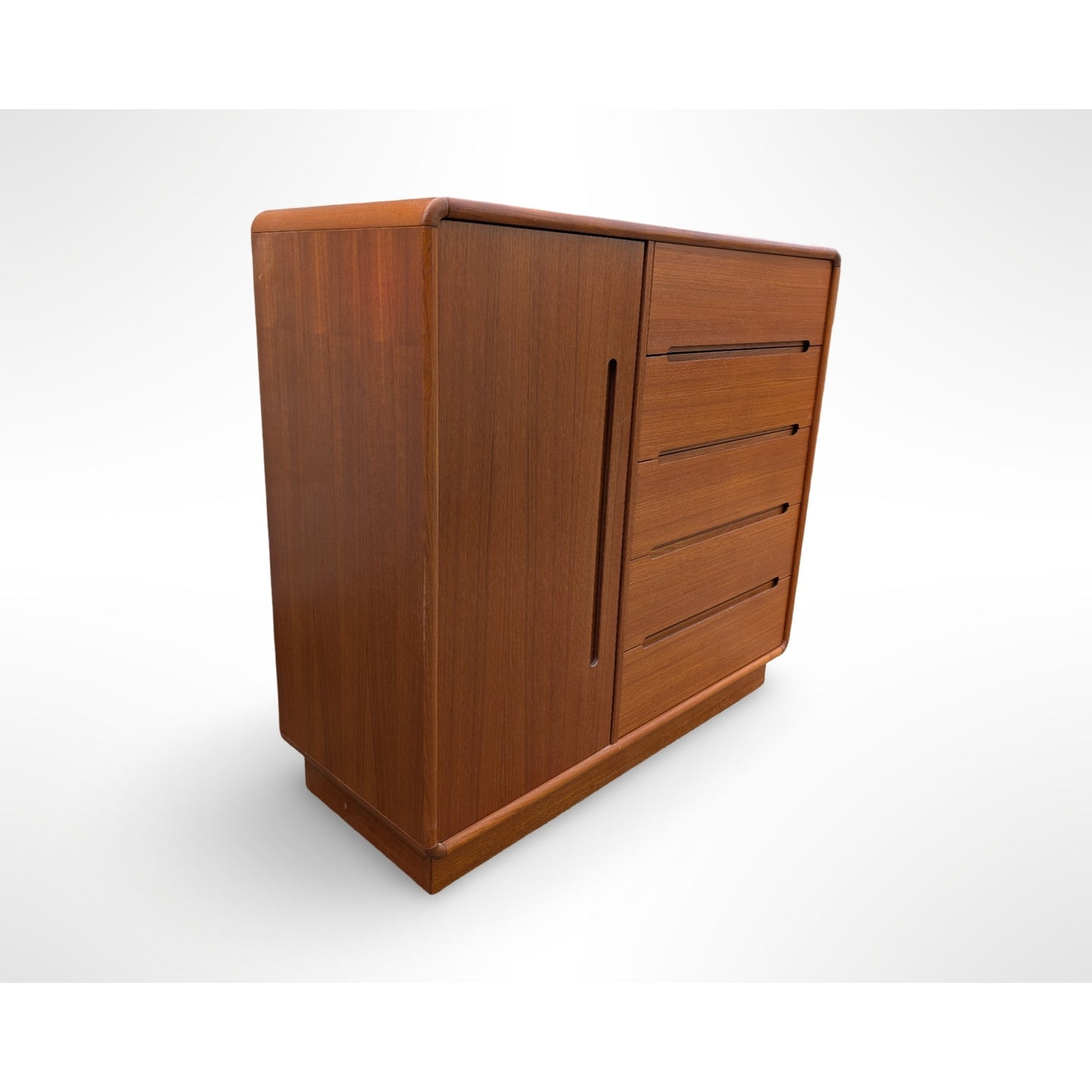 Vintage Danish Modern Teak Wardrobe Dresser Chest of Drawers Dresser