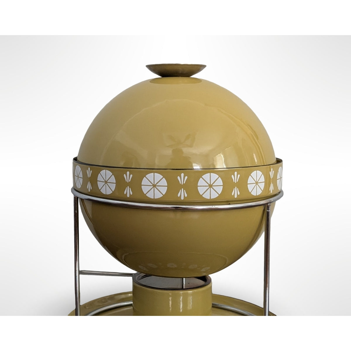 Vintage Cathrineholm Fondue Set Butterscotch Mid Century Modern — additional view 3