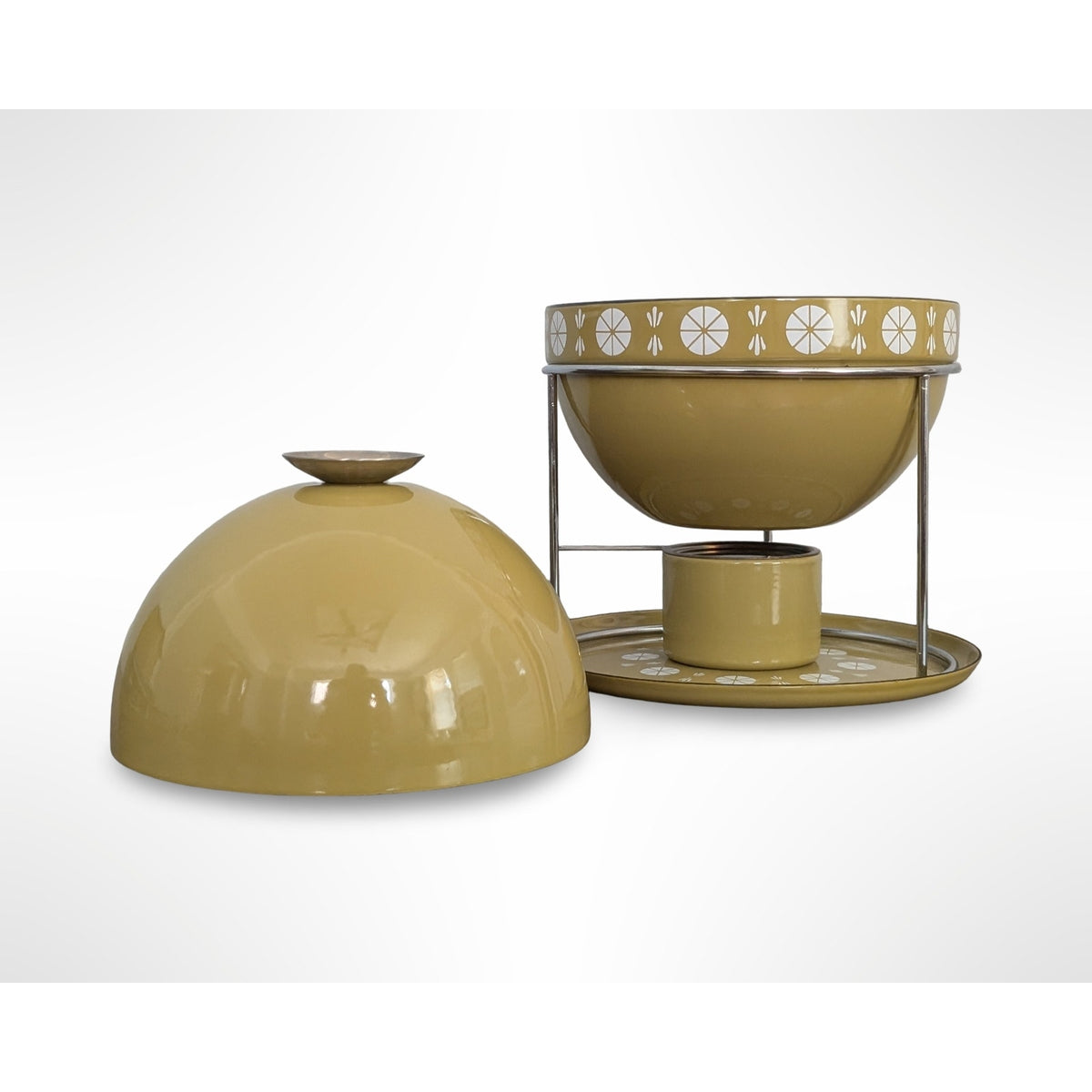 Vintage Cathrineholm Fondue Set Butterscotch Mid Century Modern — additional view 6